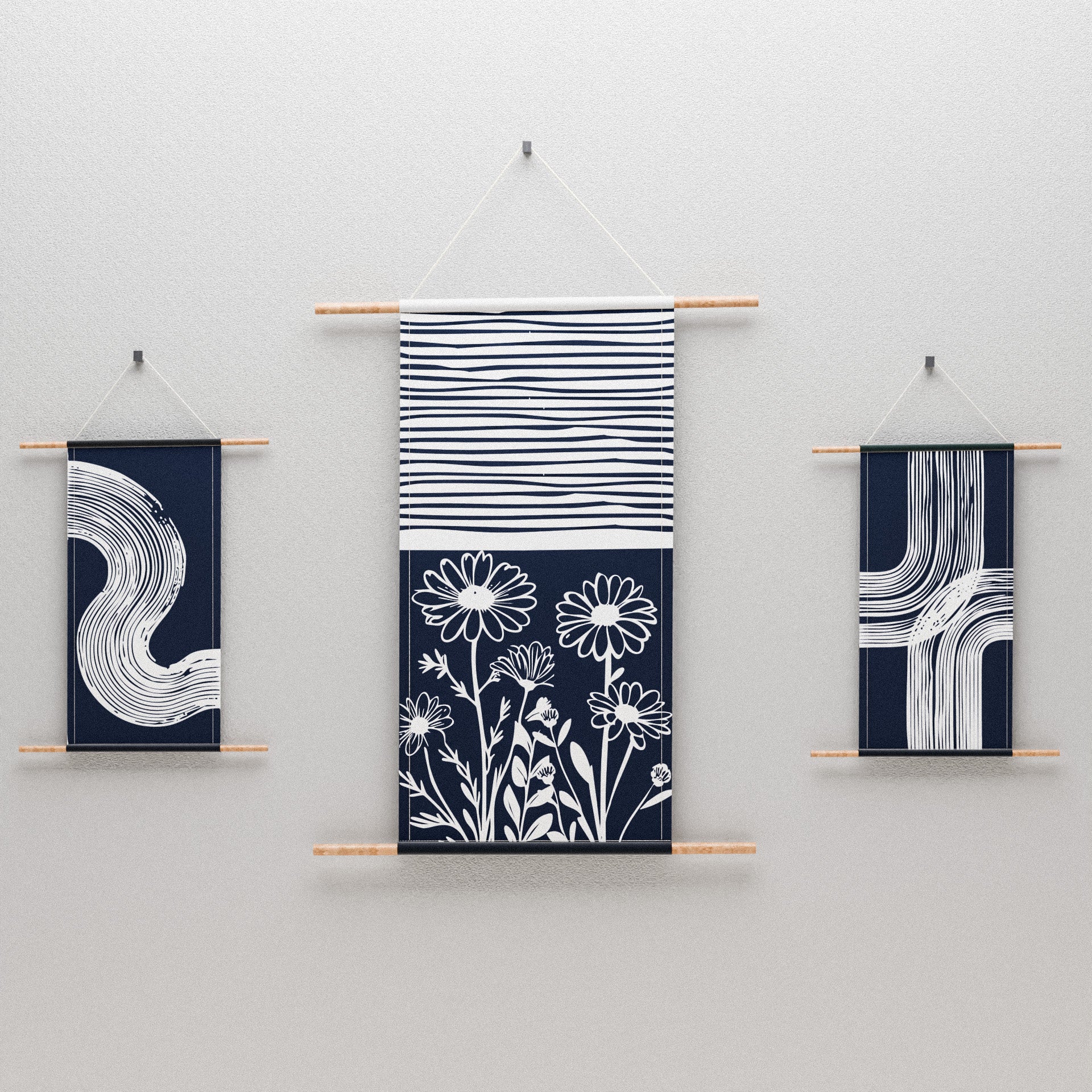 Ensemble d'affiches en tissu Oia