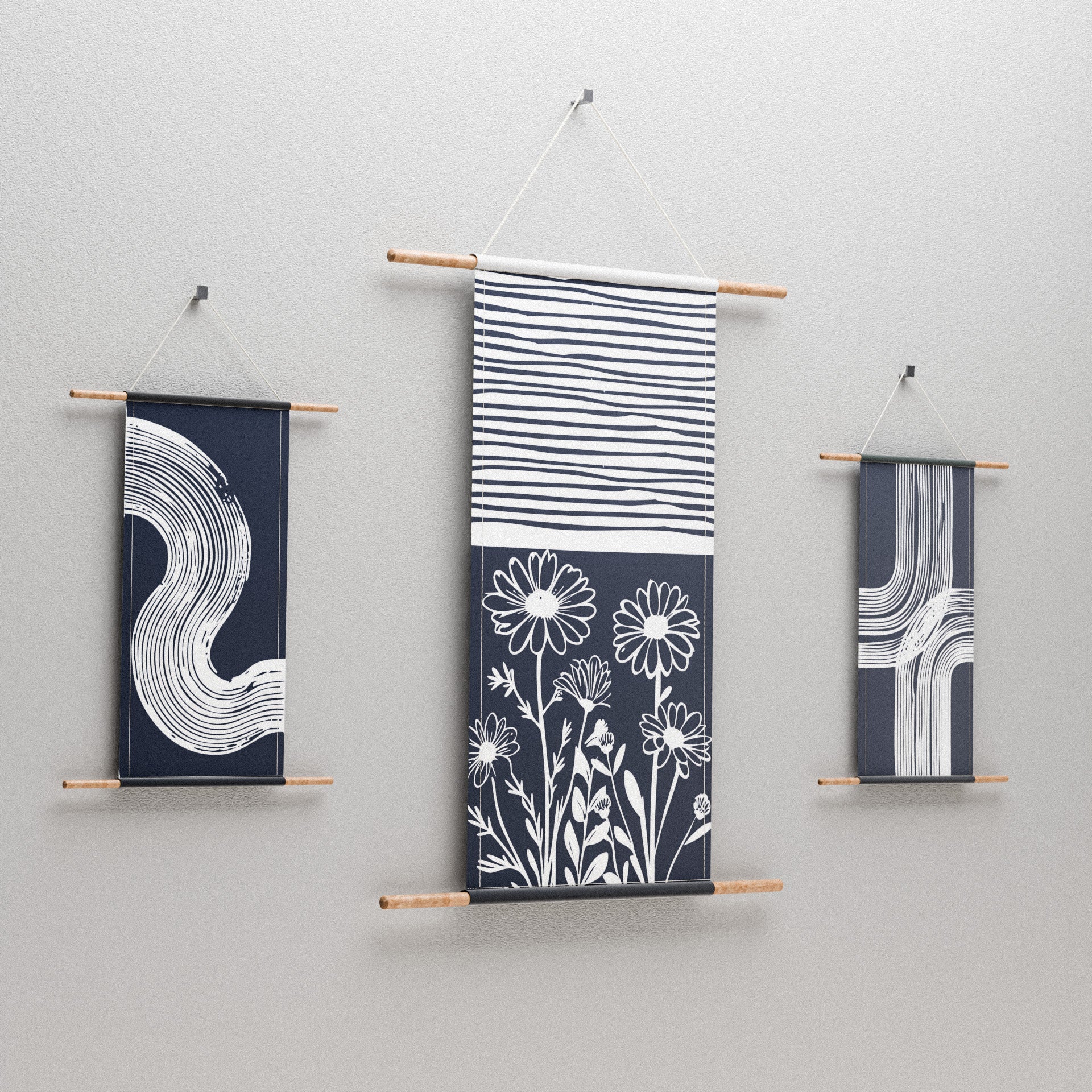 Ensemble d'affiches en tissu Oia