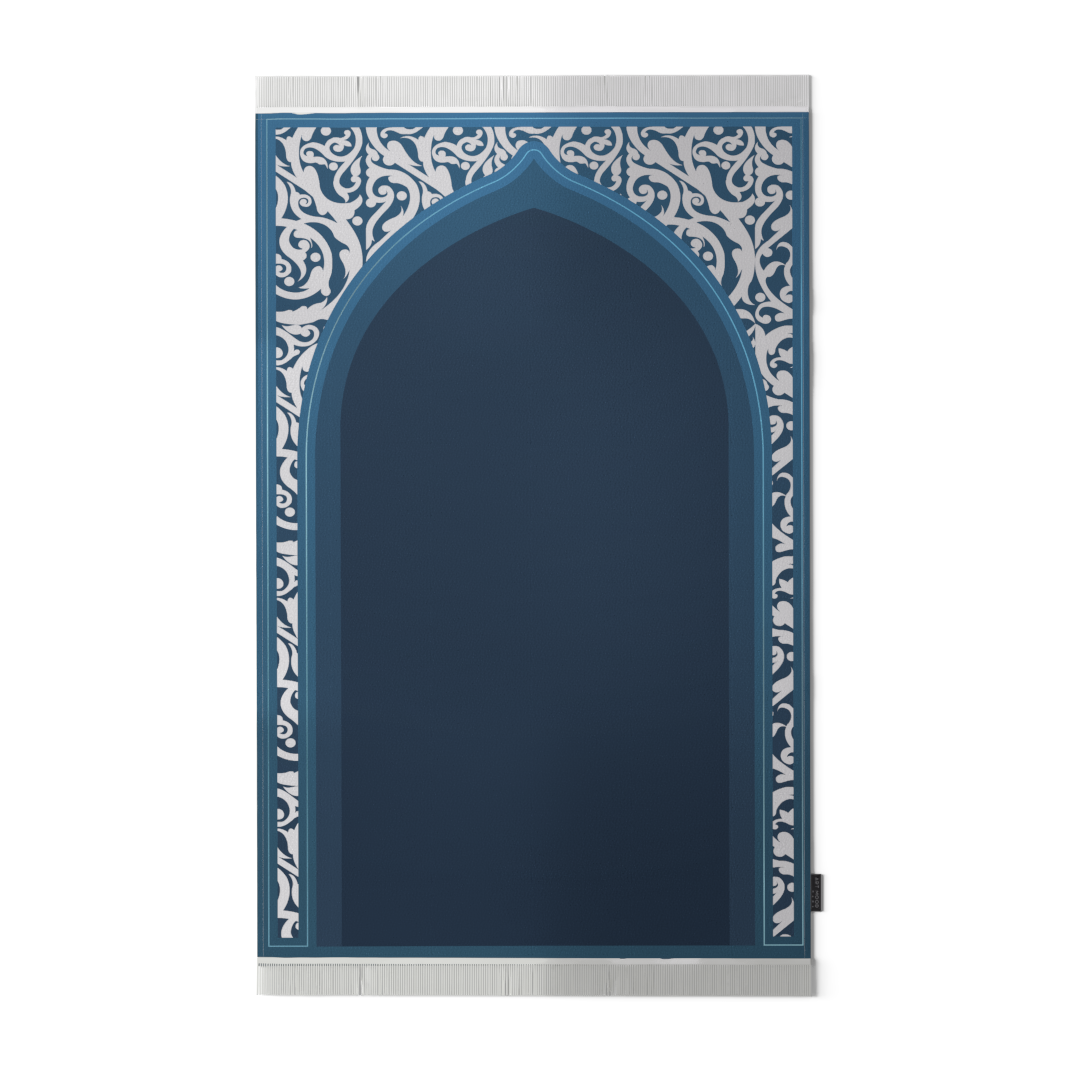 Prayer Mat AL-Hedaya Blue - Velvet