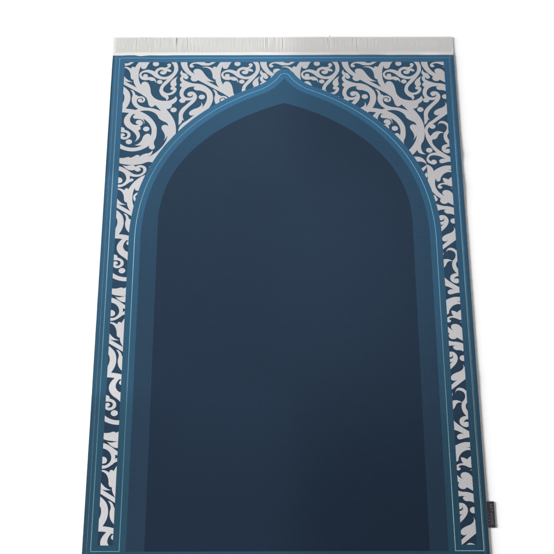 Prayer Mat AL-Hedaya Blue - Velvet