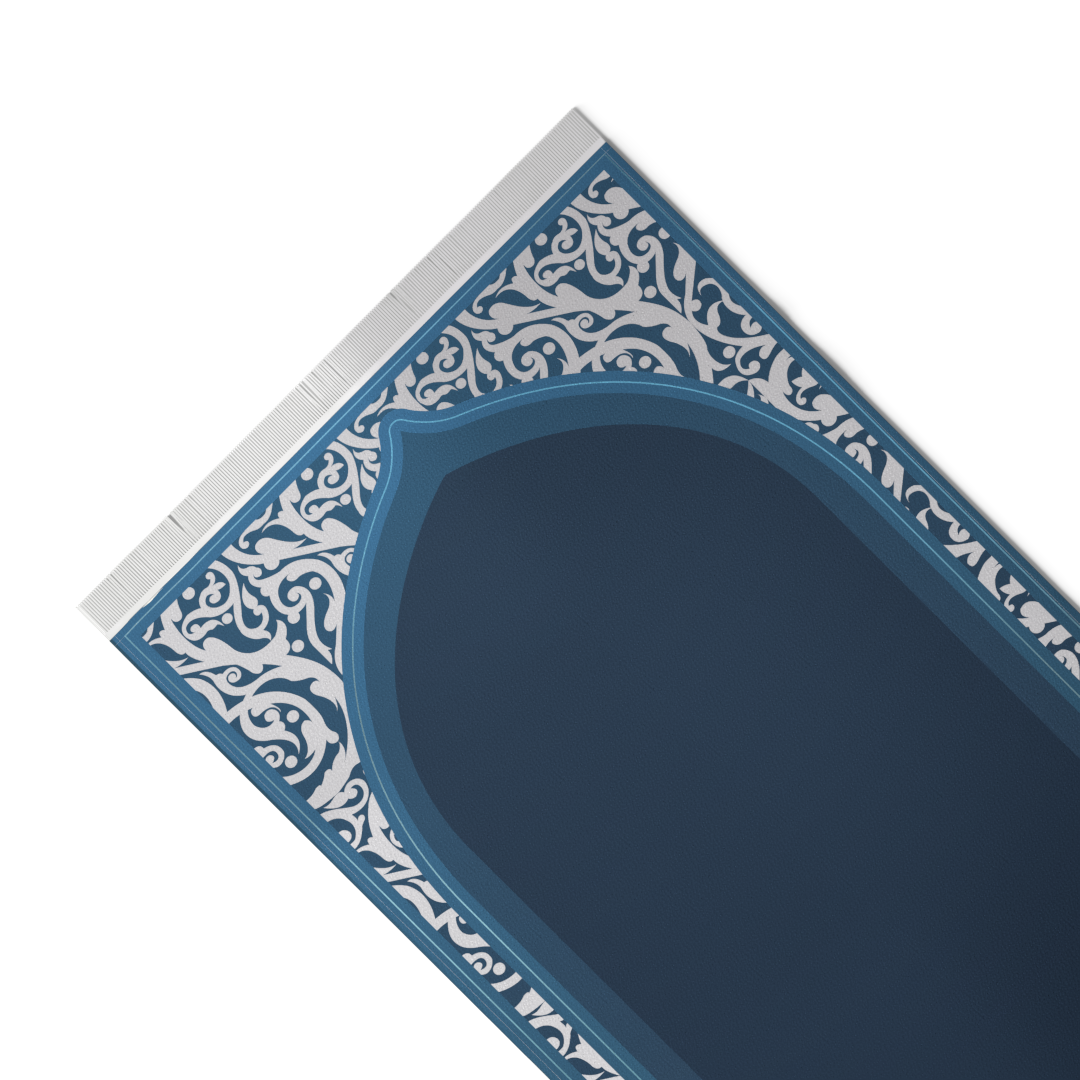 Prayer Mat AL-Hedaya Blue - Velvet