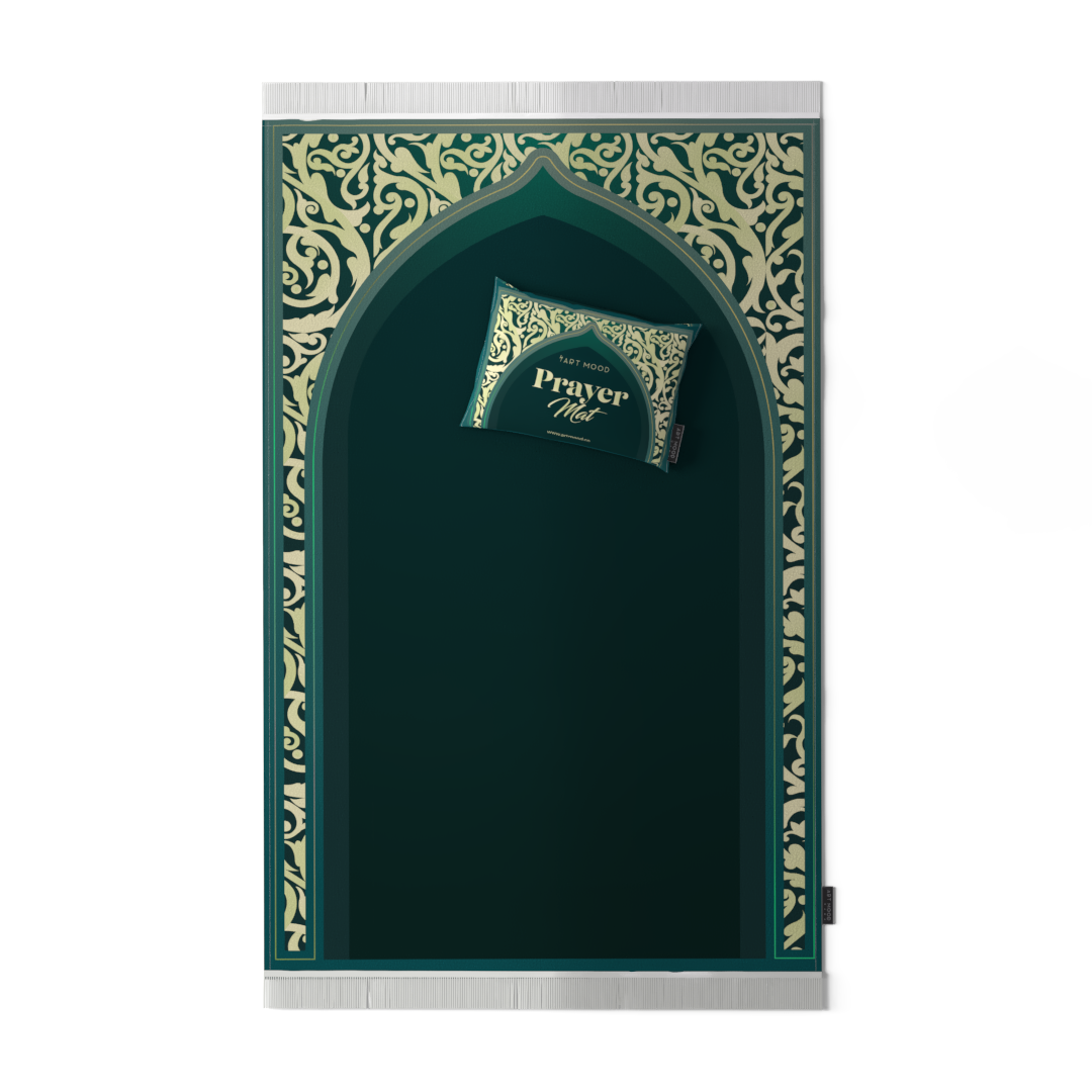 Prayer Mat AL-Hedaya Green - Velvet
