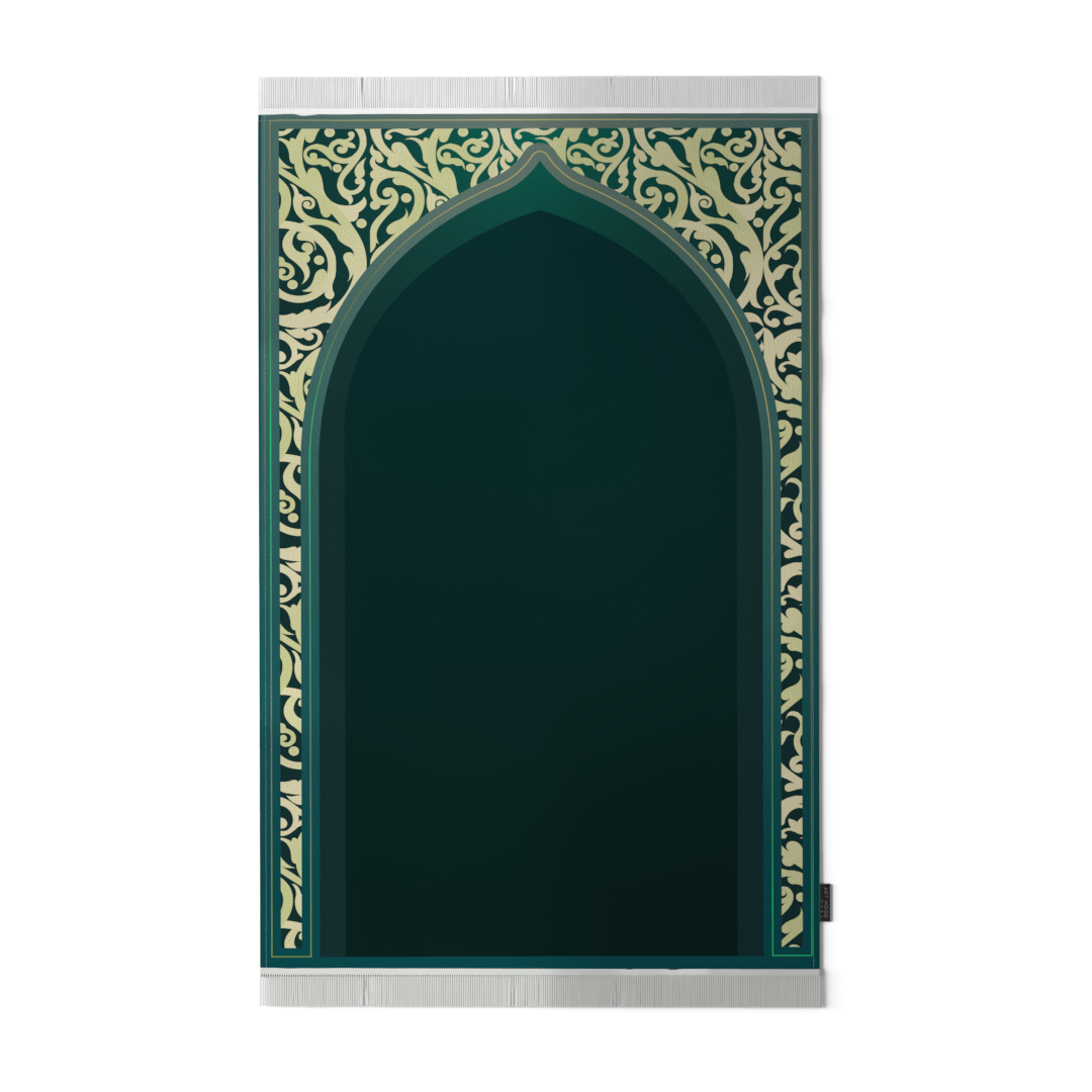 Prayer Mat AL-Hedaya Green - Velvet
