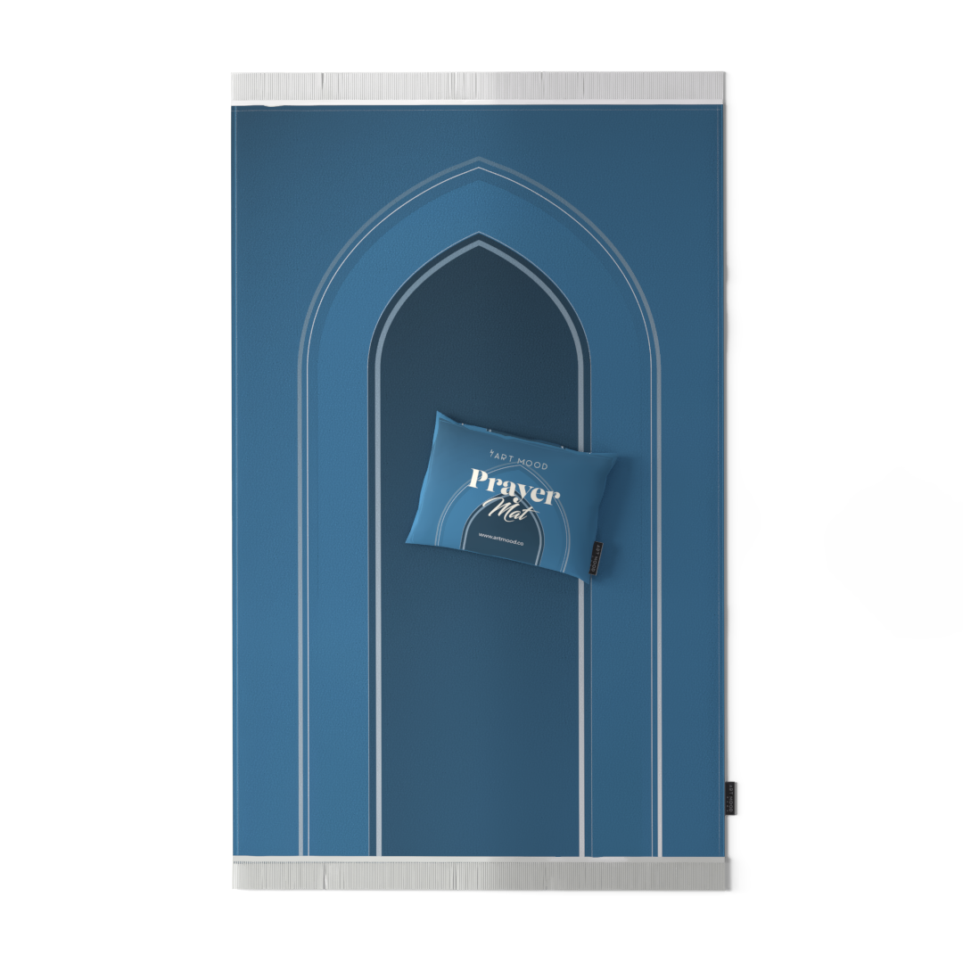 Prayer Mat AL-Taqwa Blue - Velvet