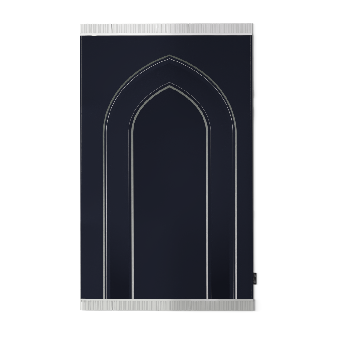 Prayer Mat AL-Taqwa Dark Blue - Velvet