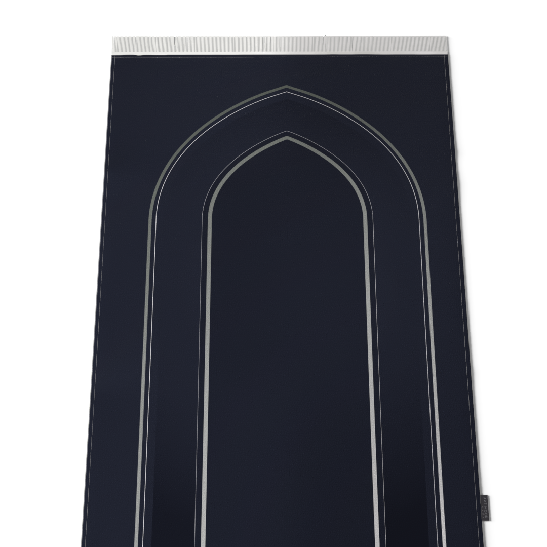 Prayer Mat AL-Taqwa Dark Blue - Velvet