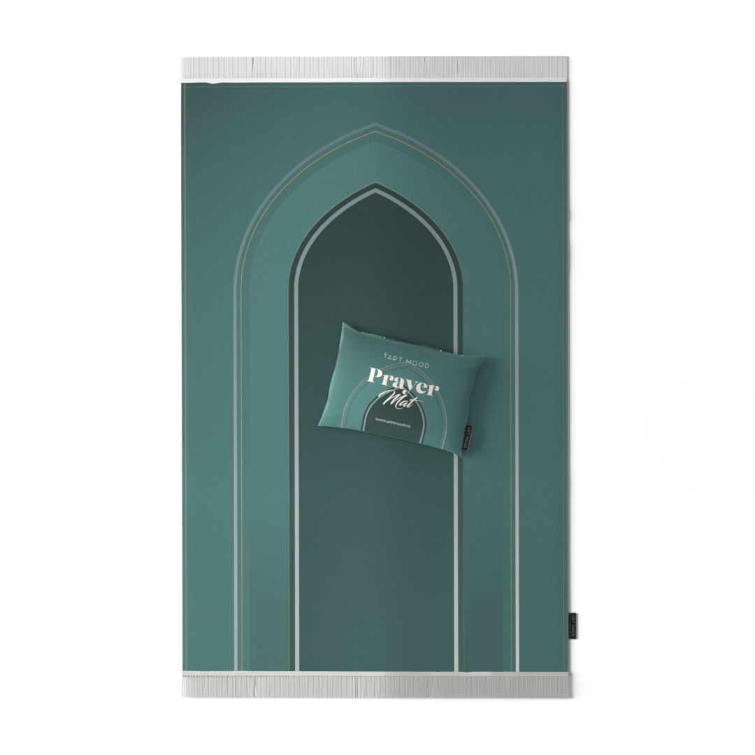 Prayer Mat AL-Taqwa Green - Velvet