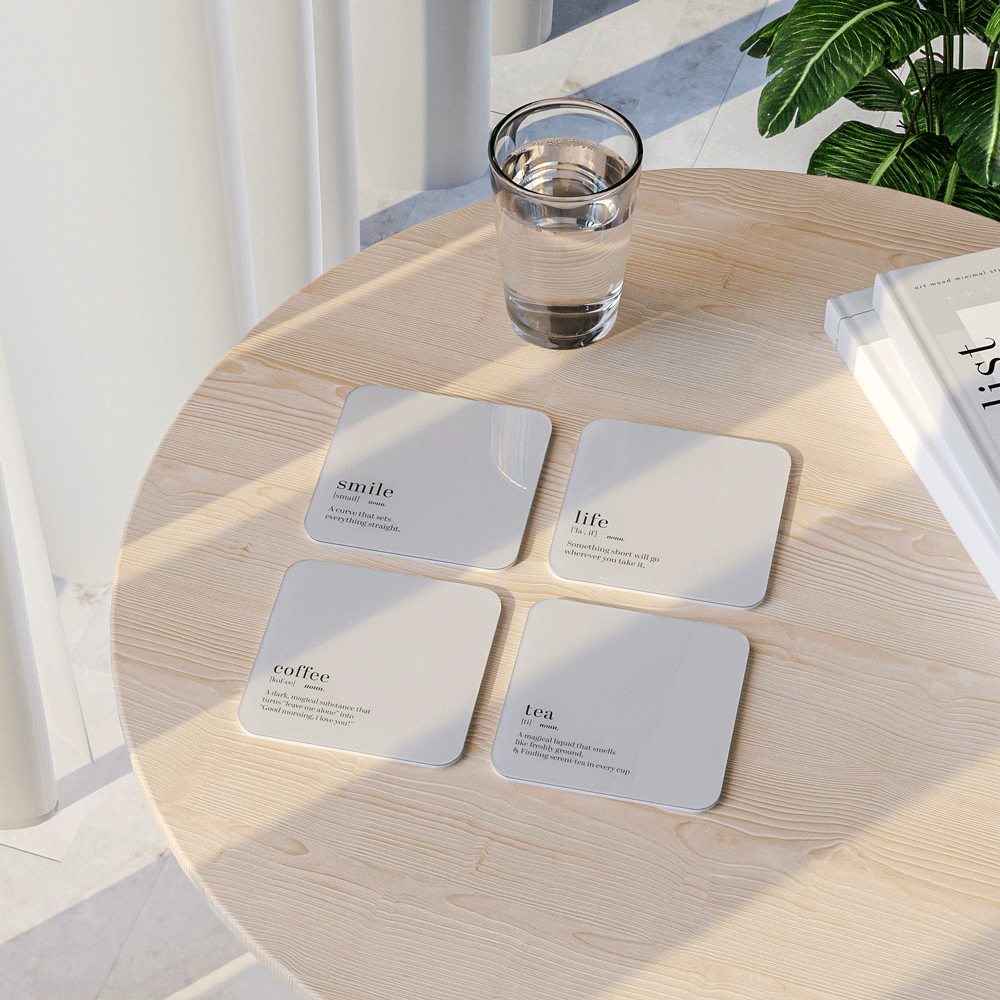 Nouns - Acrylic Coaster Set