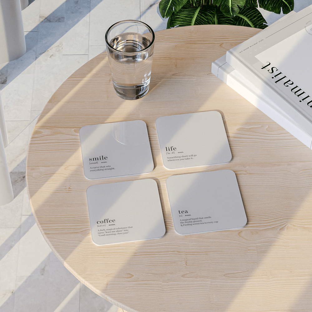 Nouns - Acrylic Coaster Set