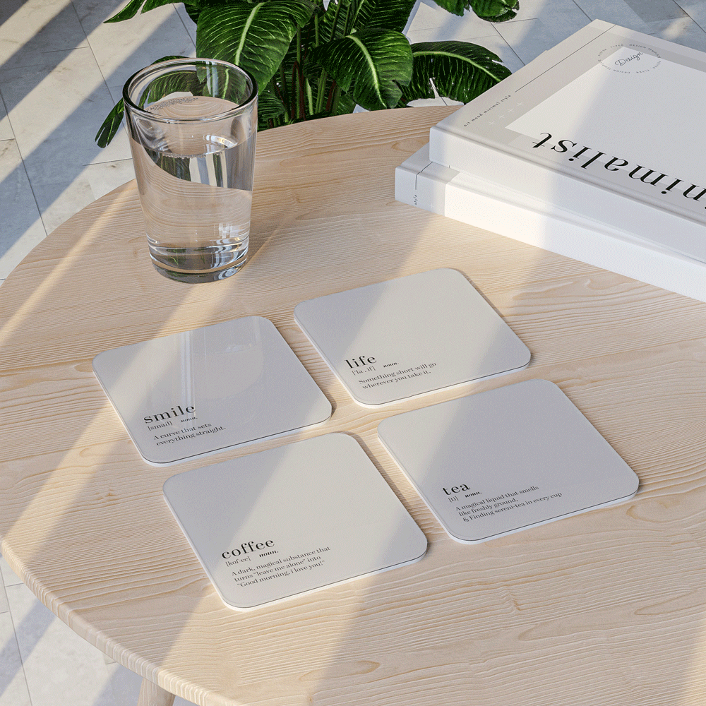 Nouns - Acrylic Coaster Set