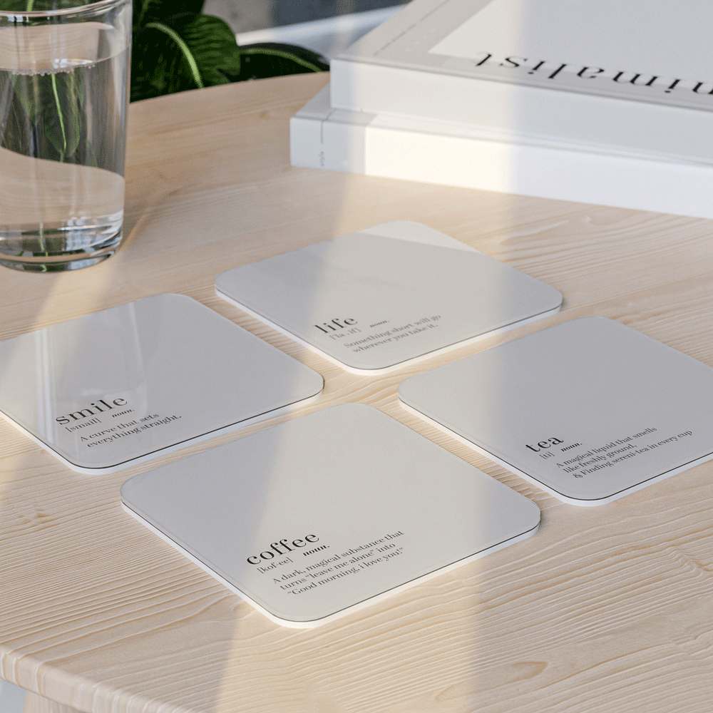 Nouns - Acrylic Coaster Set