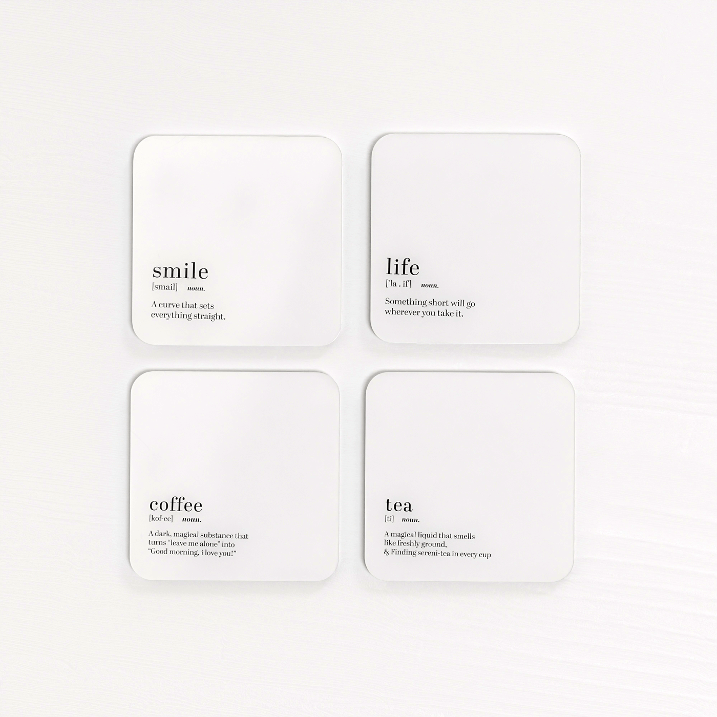 Nouns - Acrylic Coaster Set
