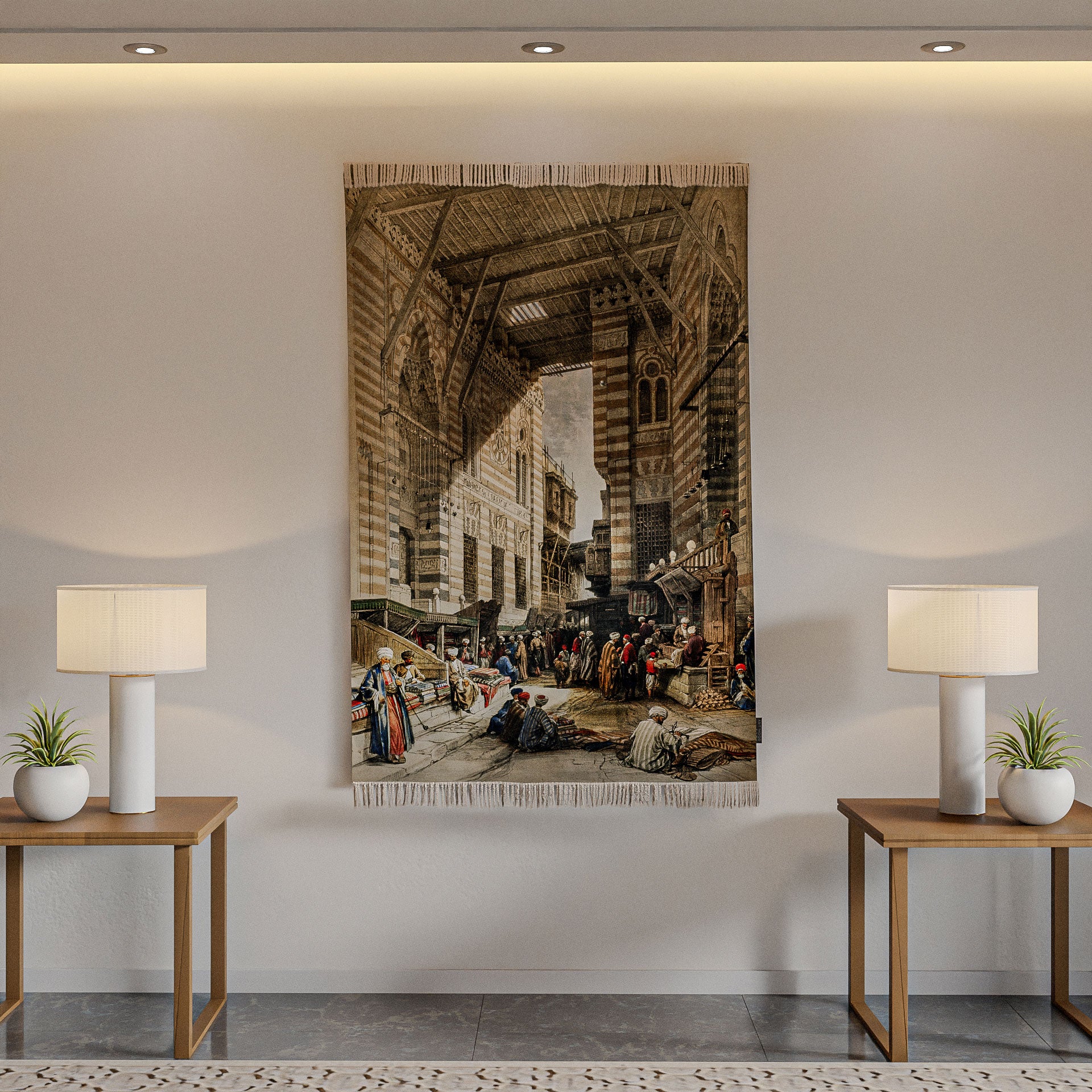 سجادة حائط - رسم توضيحي لبازار الحرير