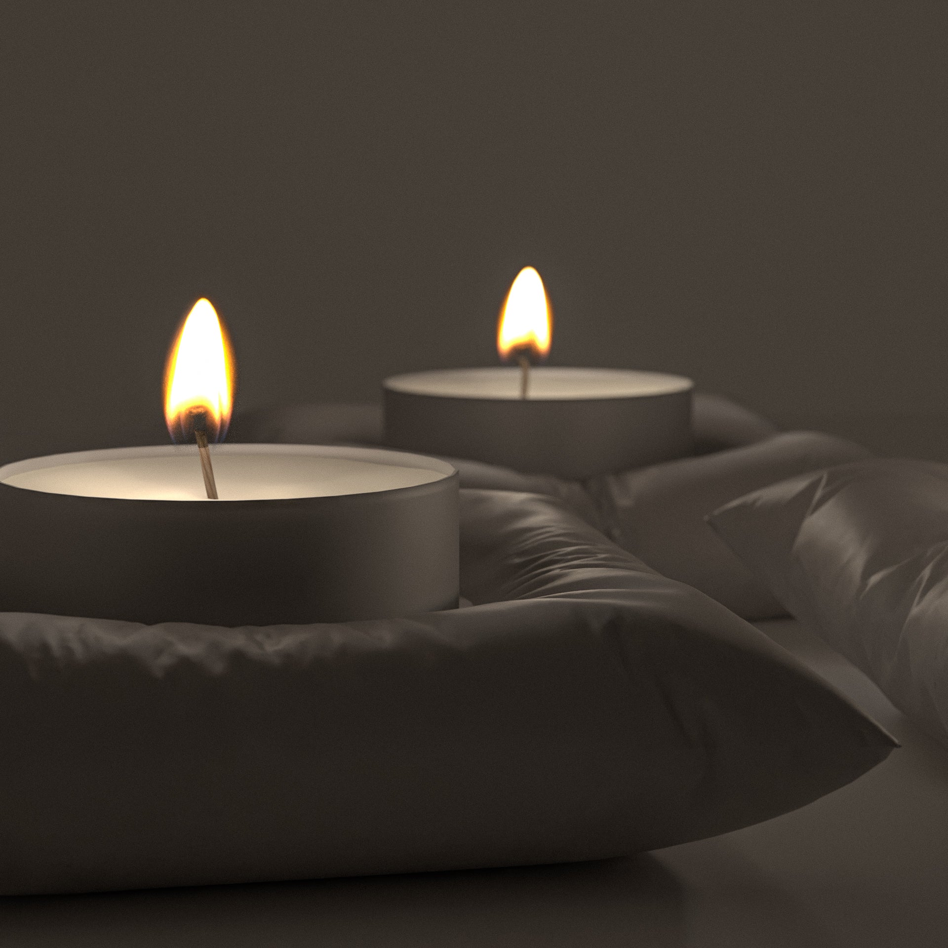 Handmade Cement Pillow Shape Candle Holder - Set of 3