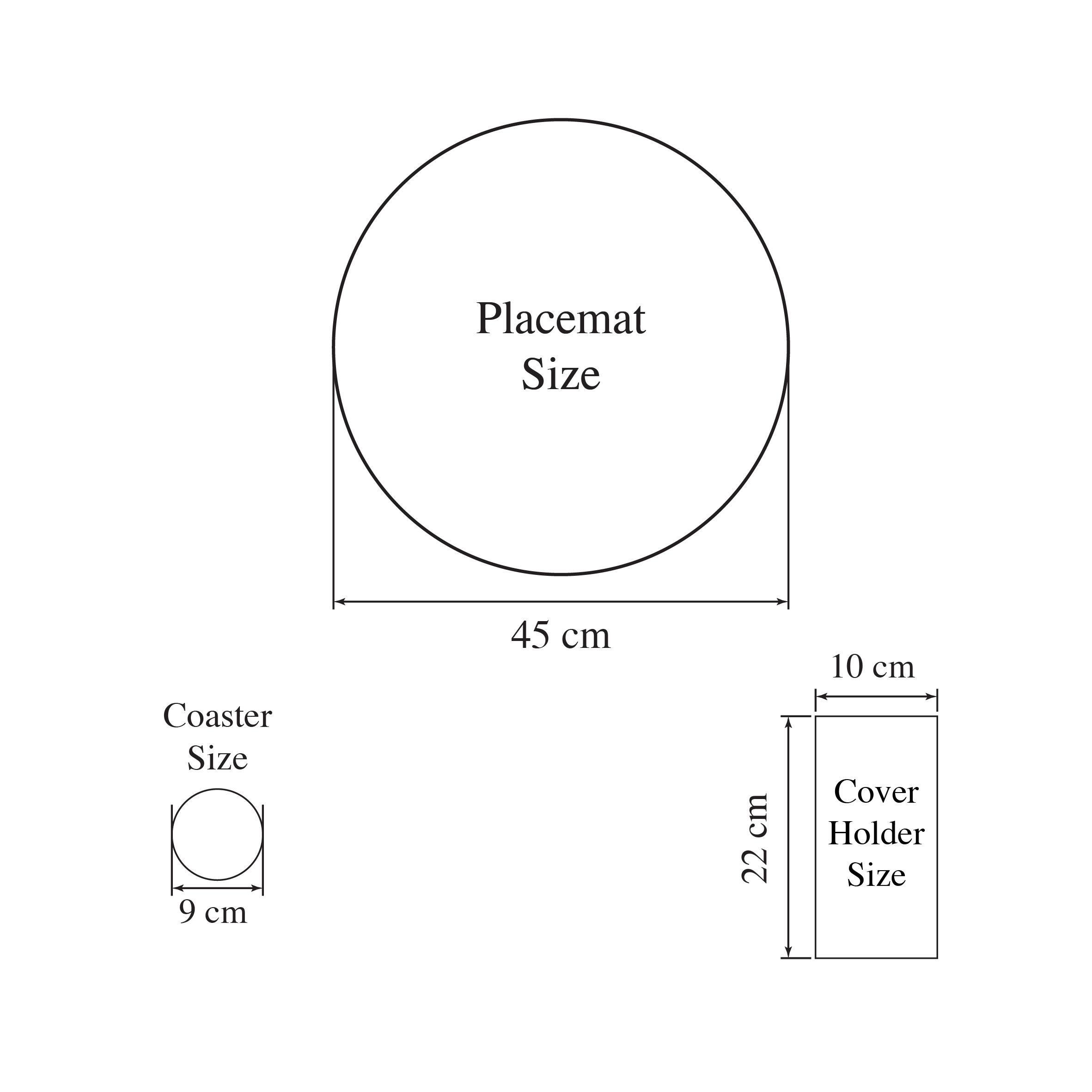 قواعد اطباق من الجلد + حامل معالق و شوك + كوسترات - هاڤان