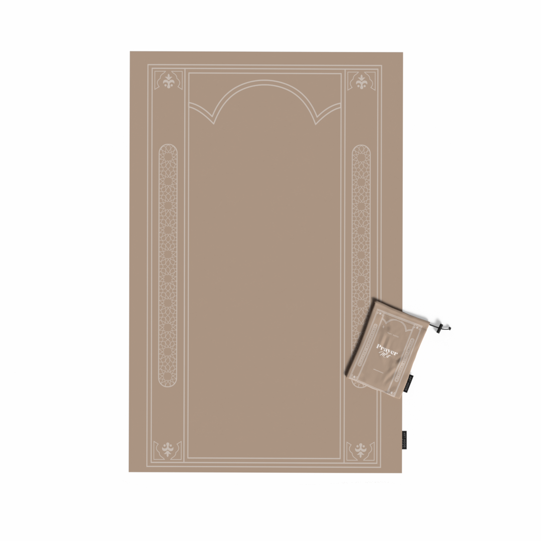 Prayer Mat Sakina Beige - Waterproof Pocket Size