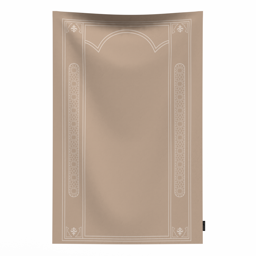 Prayer Mat Sakina Beige - Waterproof Pocket Size