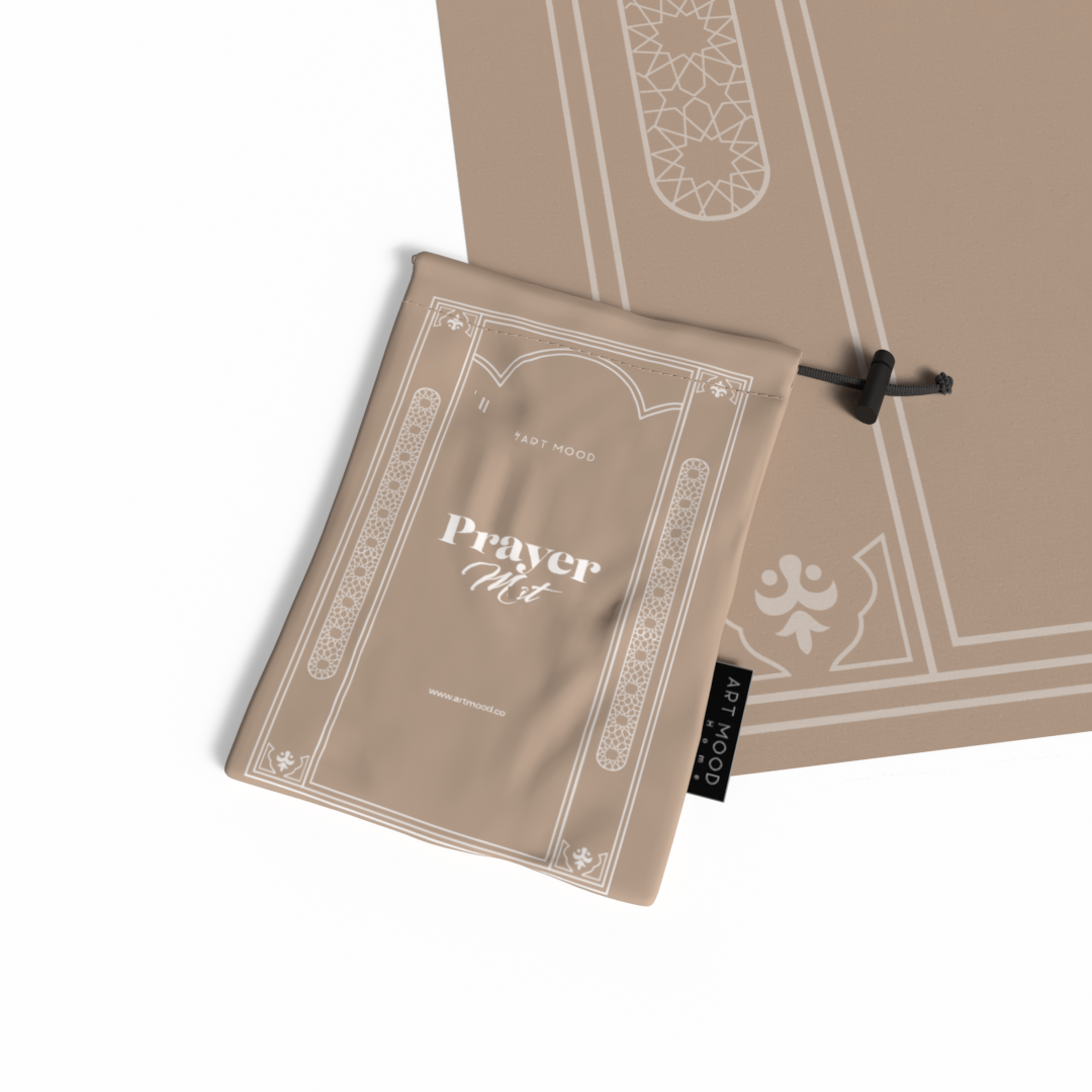 Prayer Mat Sakina Beige - Waterproof Pocket Size