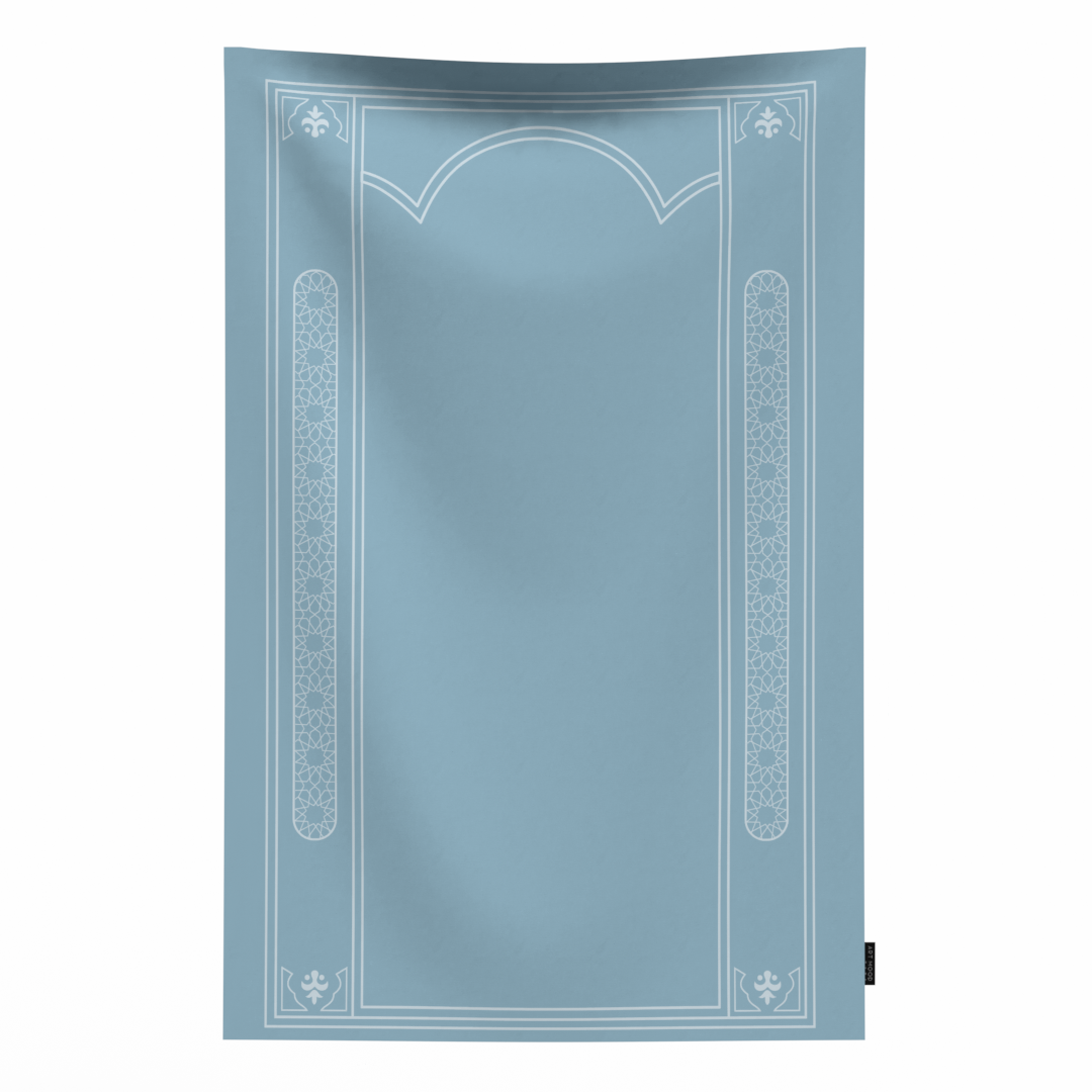 Prayer Mat Sakina Blue - Waterproof Pocket Size
