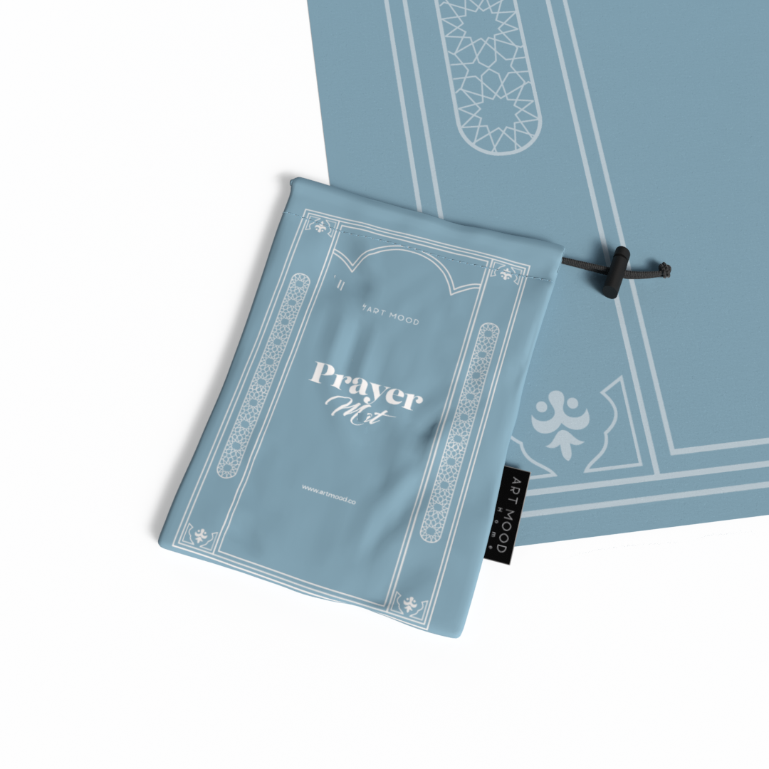 Prayer Mat Sakina Blue - Waterproof Pocket Size