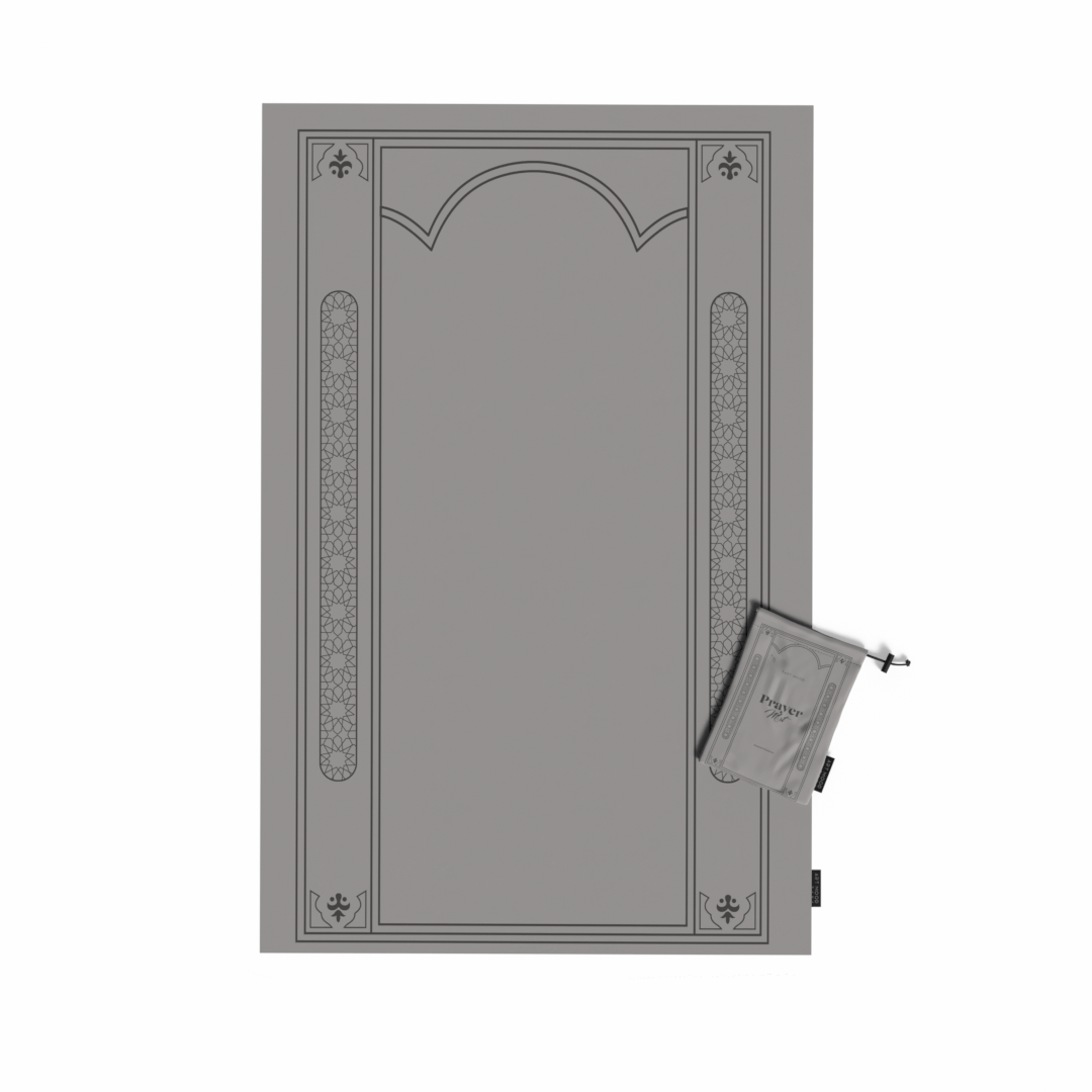 Prayer Mat Sakina Grey - Waterproof Pocket Size