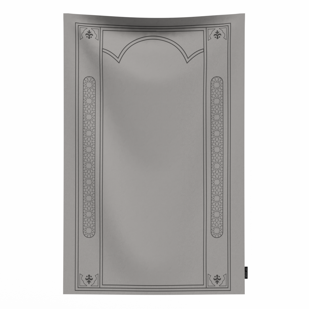 Prayer Mat Sakina Grey - Waterproof Pocket Size