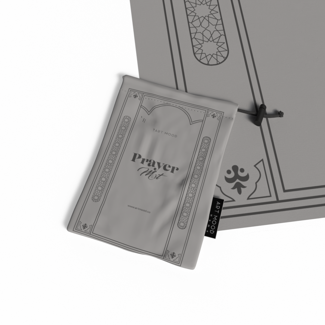 Prayer Mat Sakina Grey - Waterproof Pocket Size