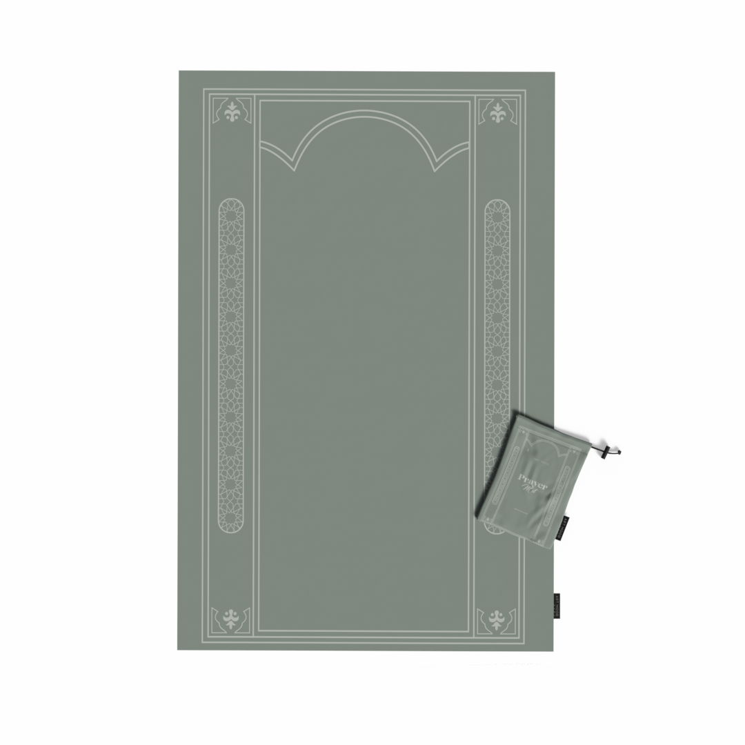 Prayer Mat Sakina Light Green - Waterproof Pocket Size