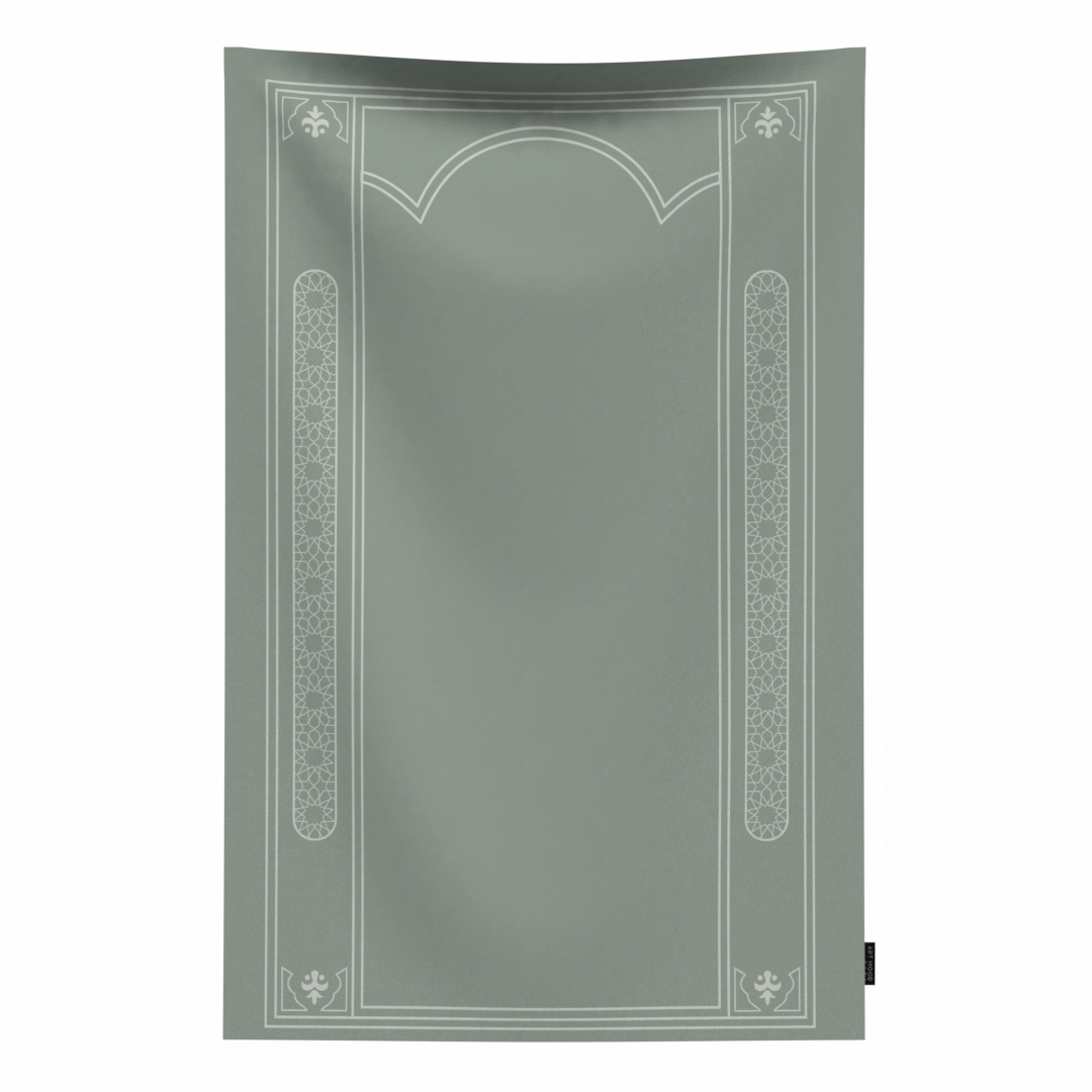 Prayer Mat Sakina Light Green - Waterproof Pocket Size