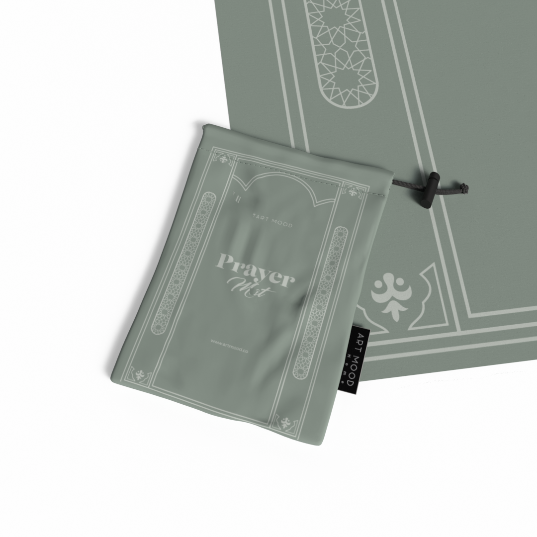 Prayer Mat Sakina Light Green - Waterproof Pocket Size