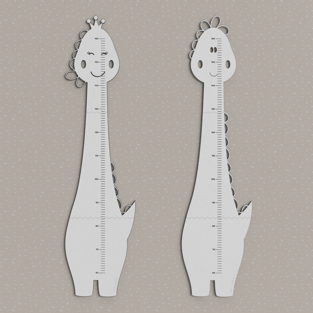 Dinosaurs Set Wood Growth Chart