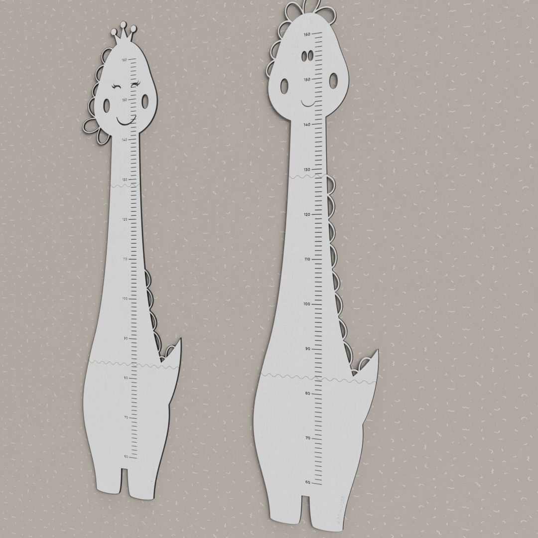 Dinosaurs Set Wood Growth Chart