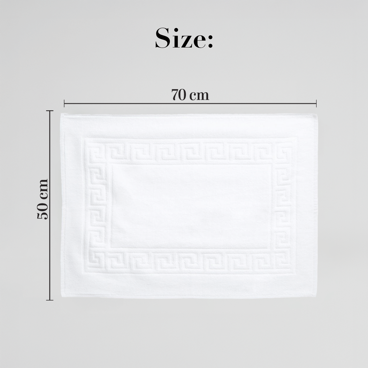 دواسة حمام فندقية من القطن - أبيض 850 جرام للمتر المربع