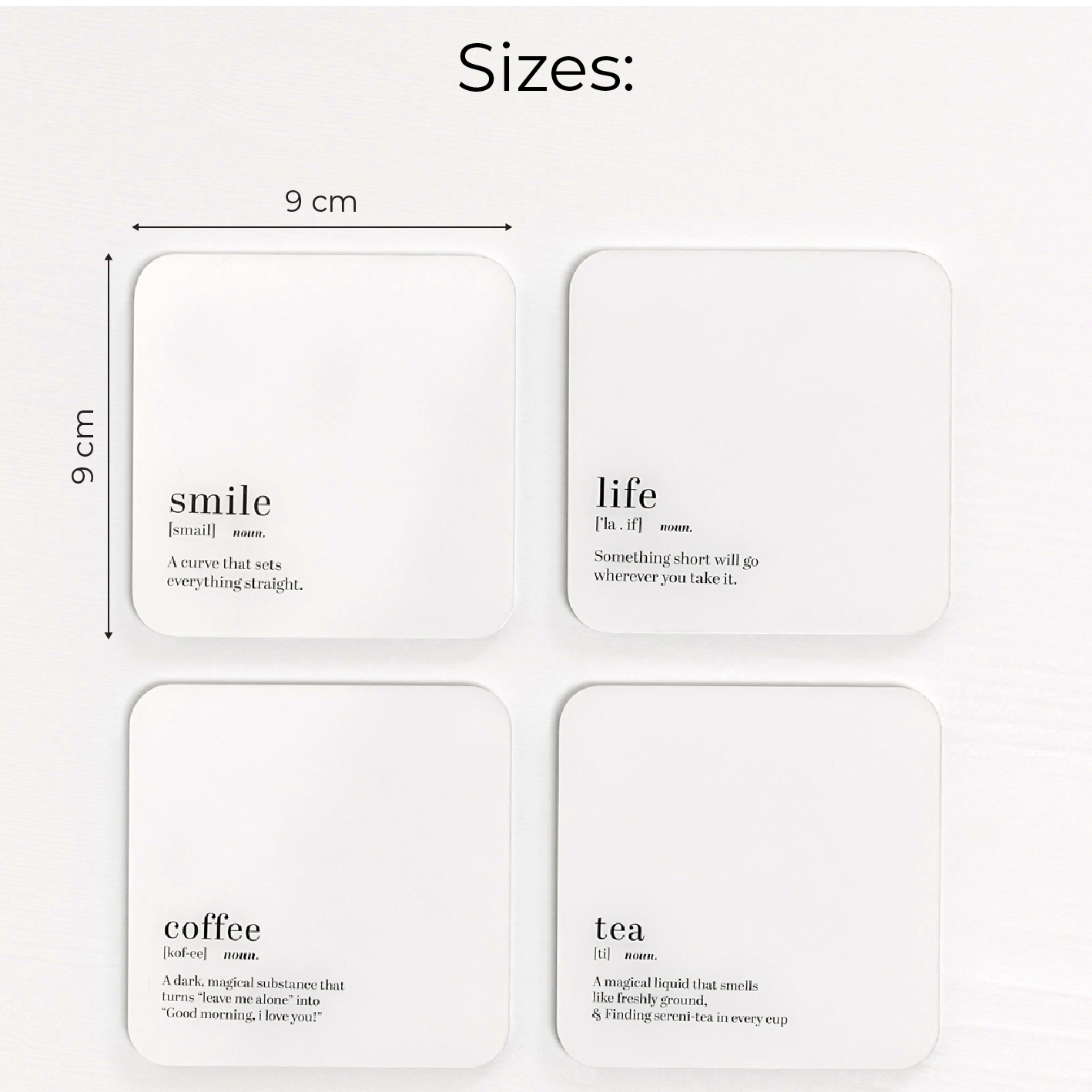 Nouns - Acrylic Coaster Set