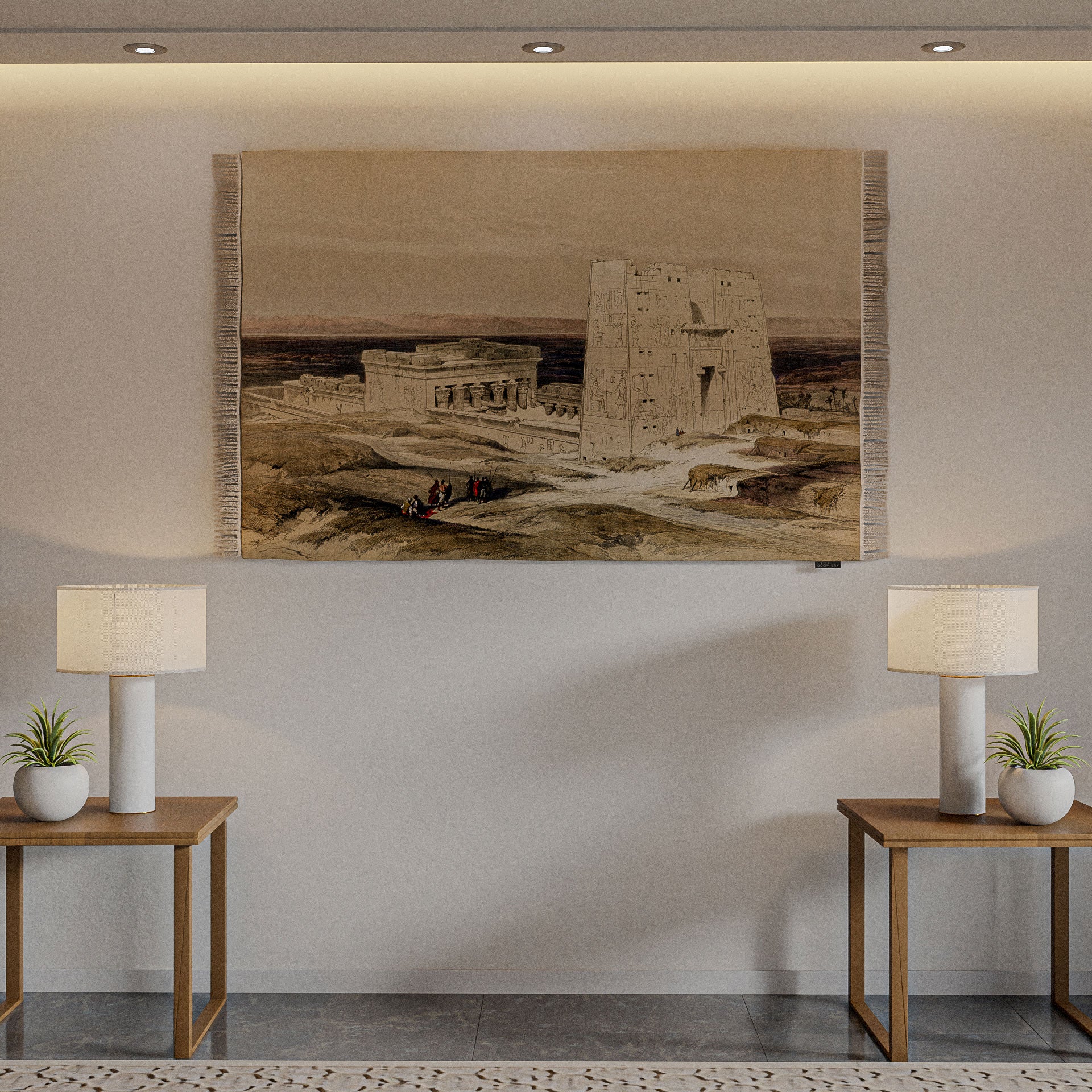 سجادة حائط - رسم توضيحي لمعبد إدفو