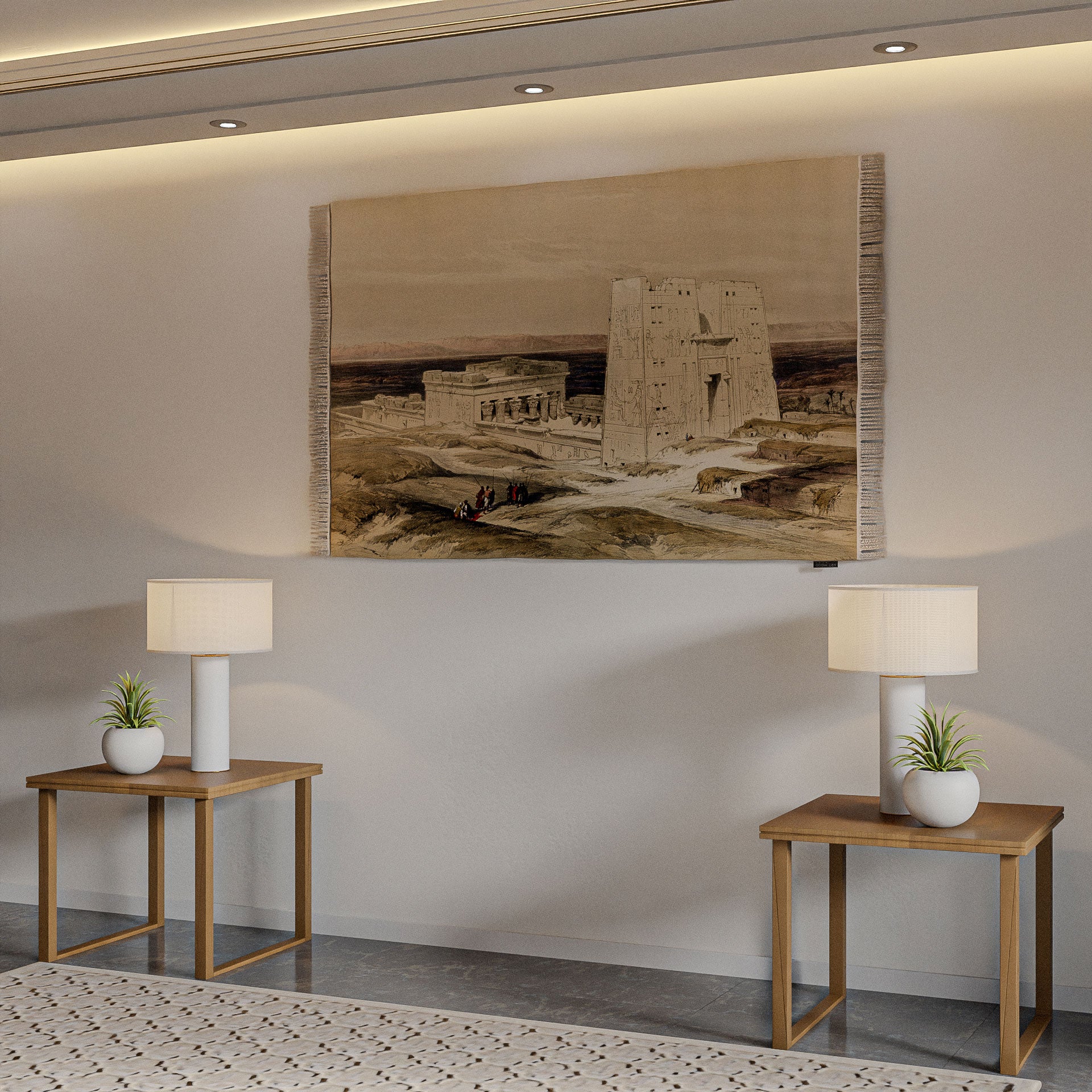 سجادة حائط - رسم توضيحي لمعبد إدفو