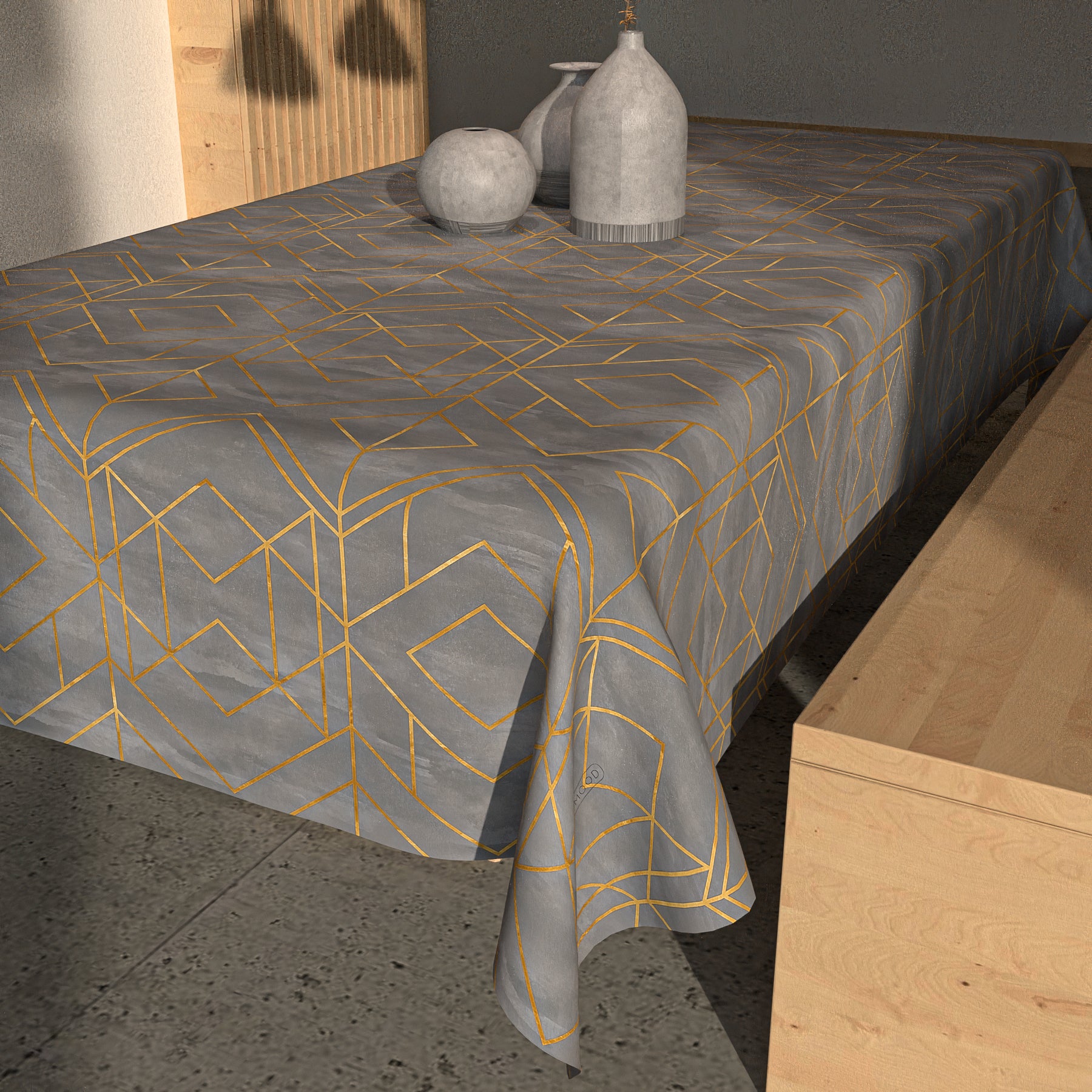 مفرش طاولة - جولدز رمادي