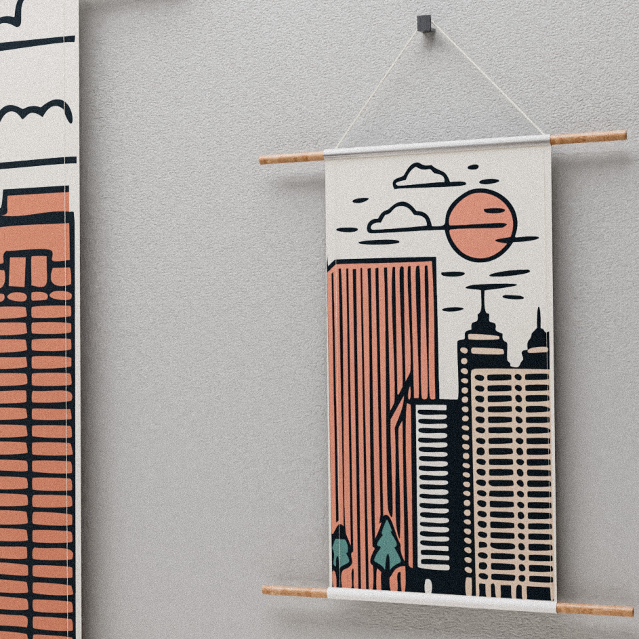 Ensemble d'affiches en tissu Floro