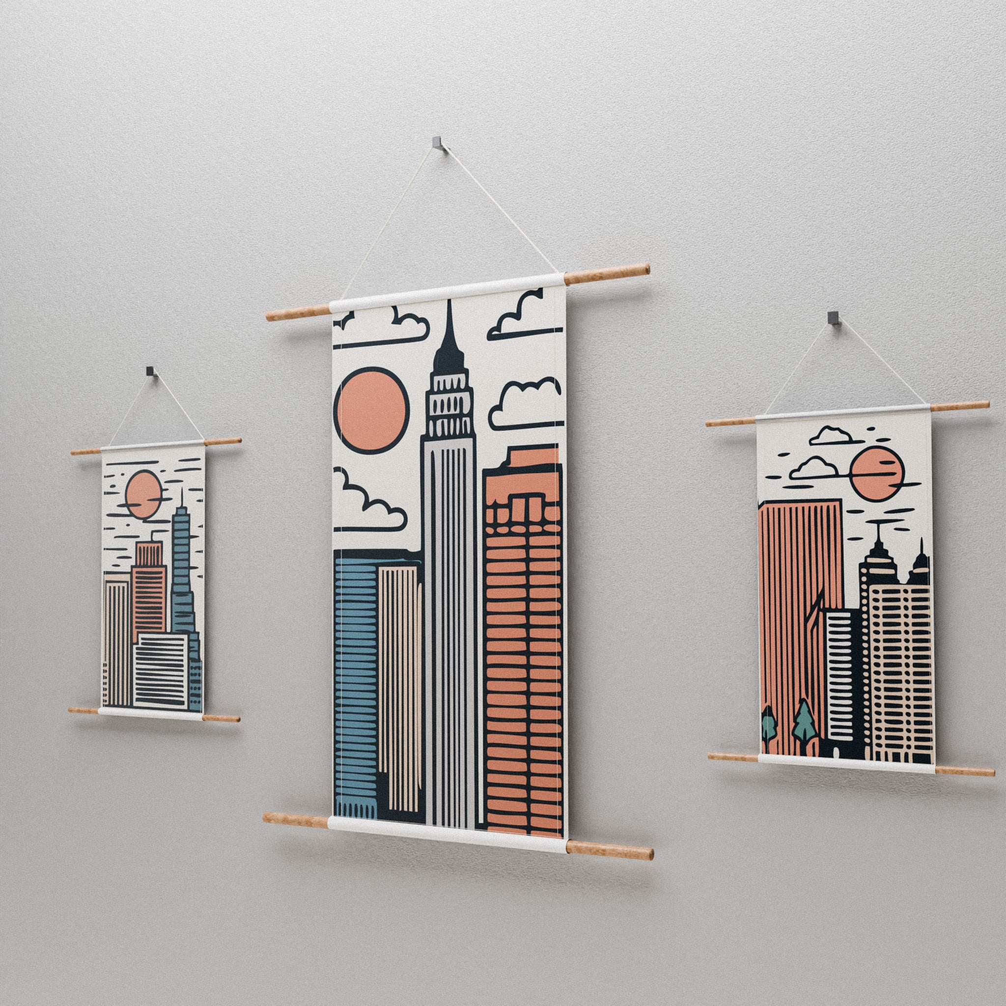 Ensemble d'affiches en tissu Floro