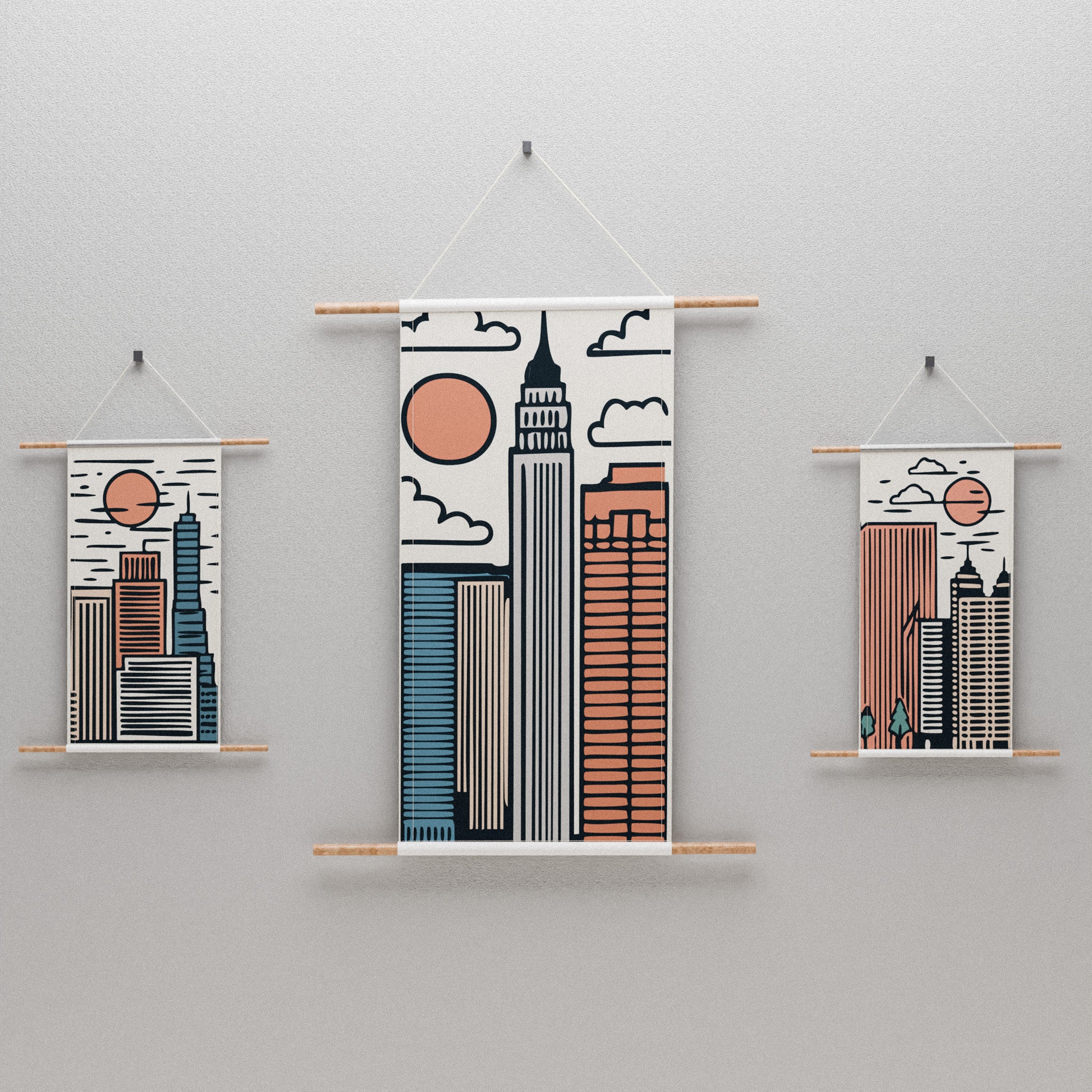 Ensemble d'affiches en tissu Floro