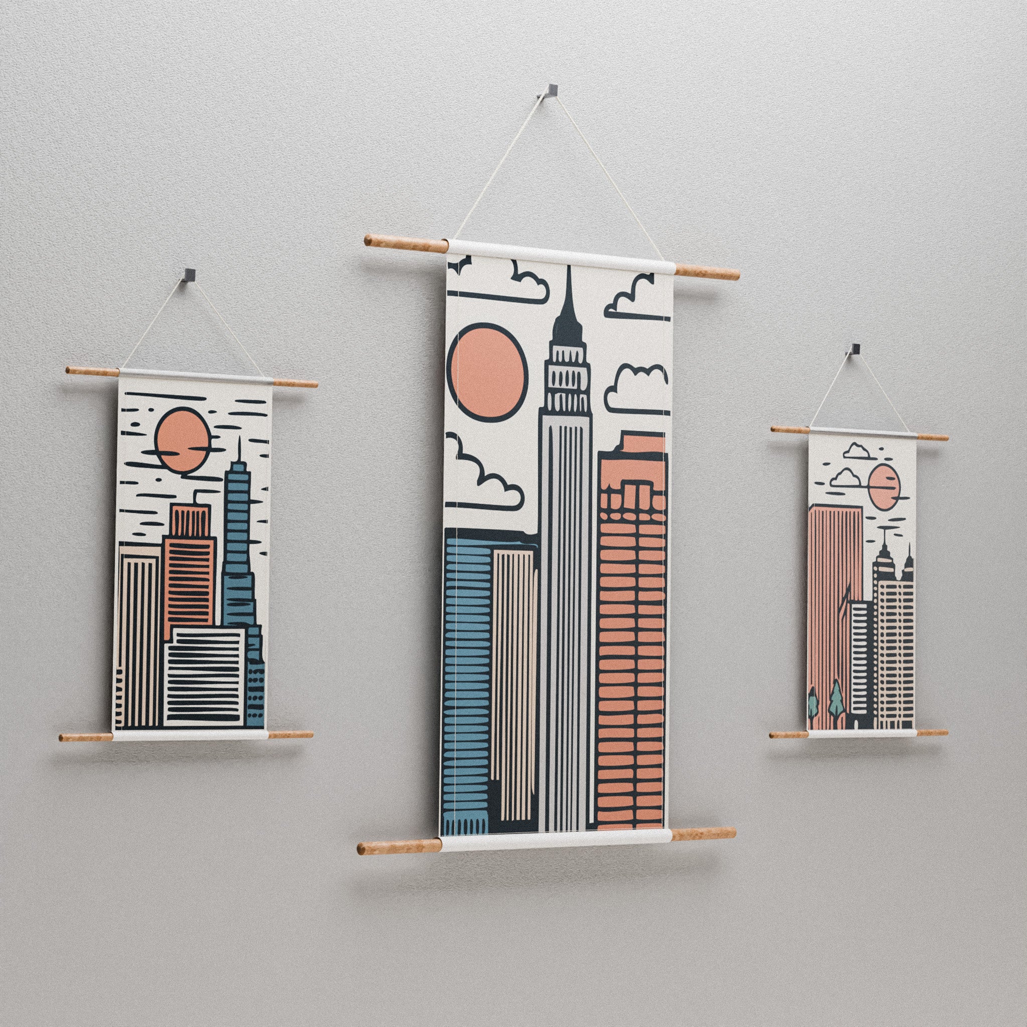 Ensemble d'affiches en tissu Floro