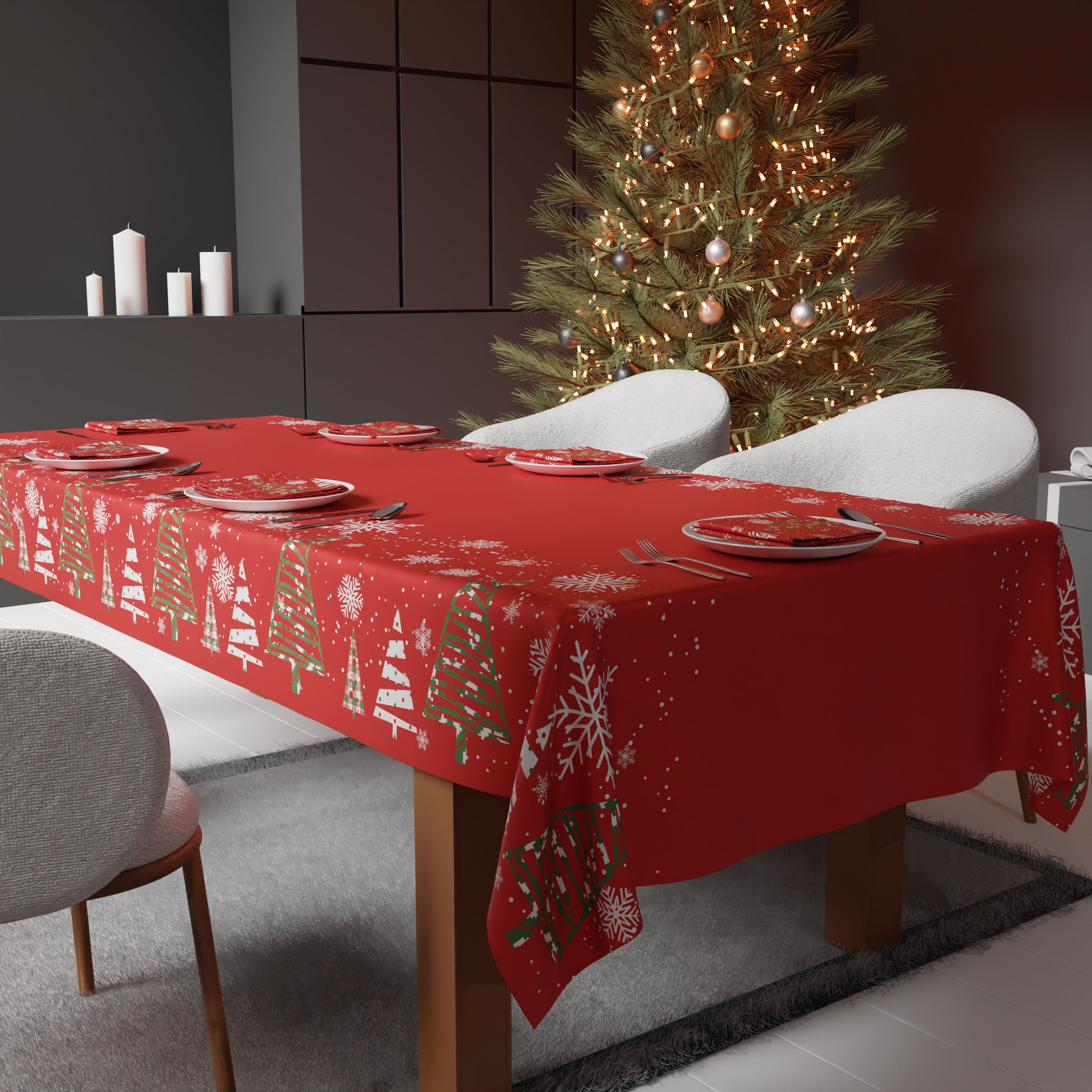 Christmas 14 Tablecloth & Napkins Set