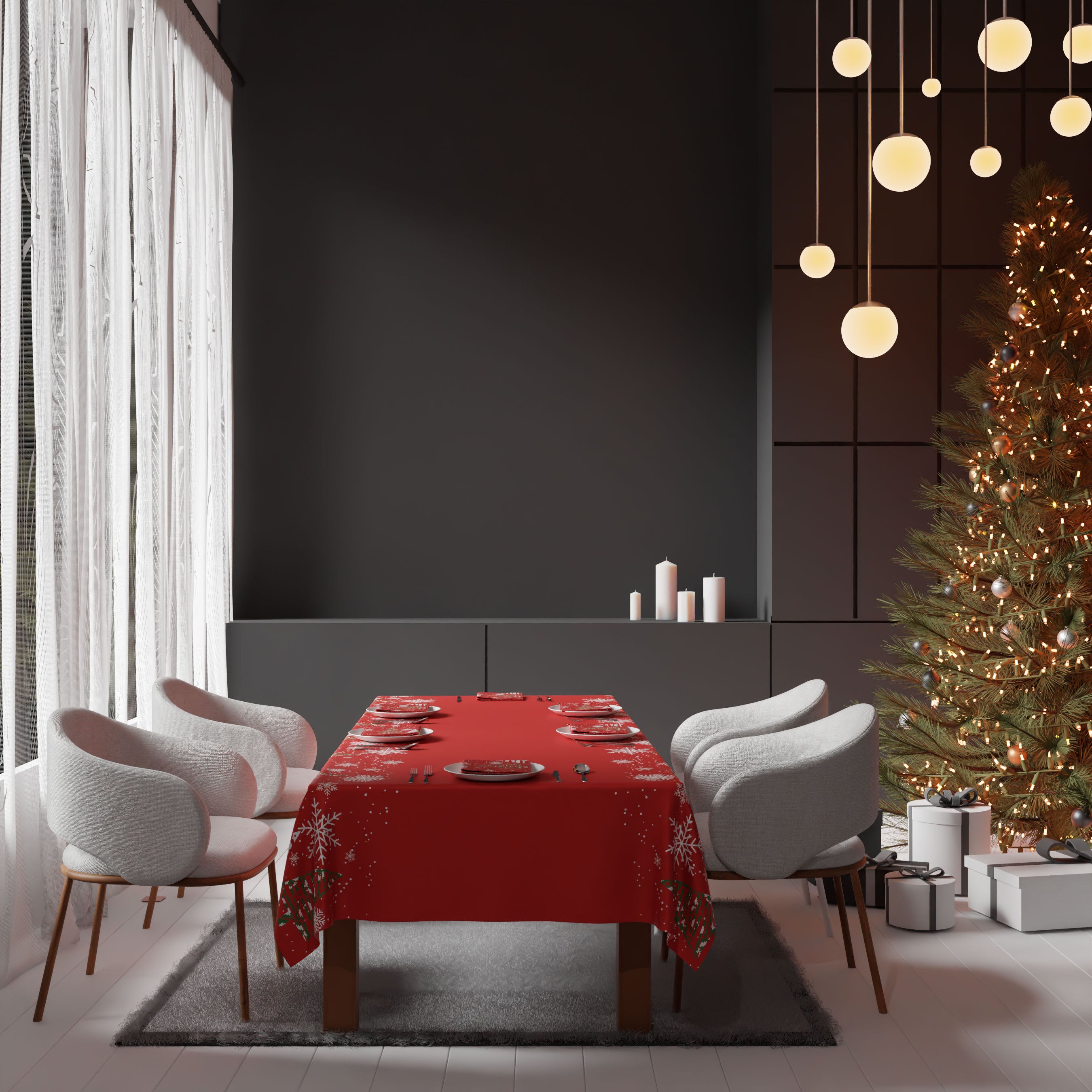 Christmas 14 Tablecloth & Napkins Set