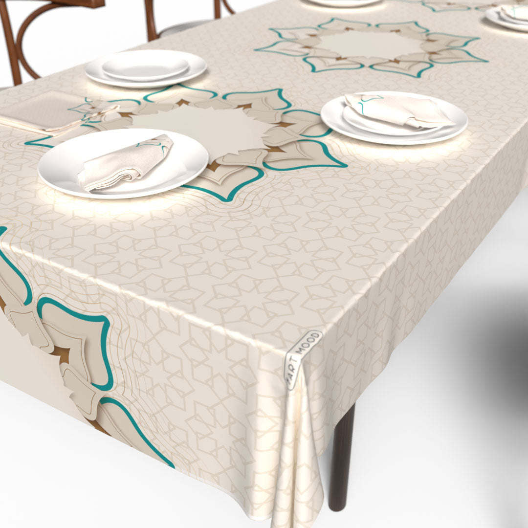 طقم مفارش الطاولة + المناديل القماشية - دره