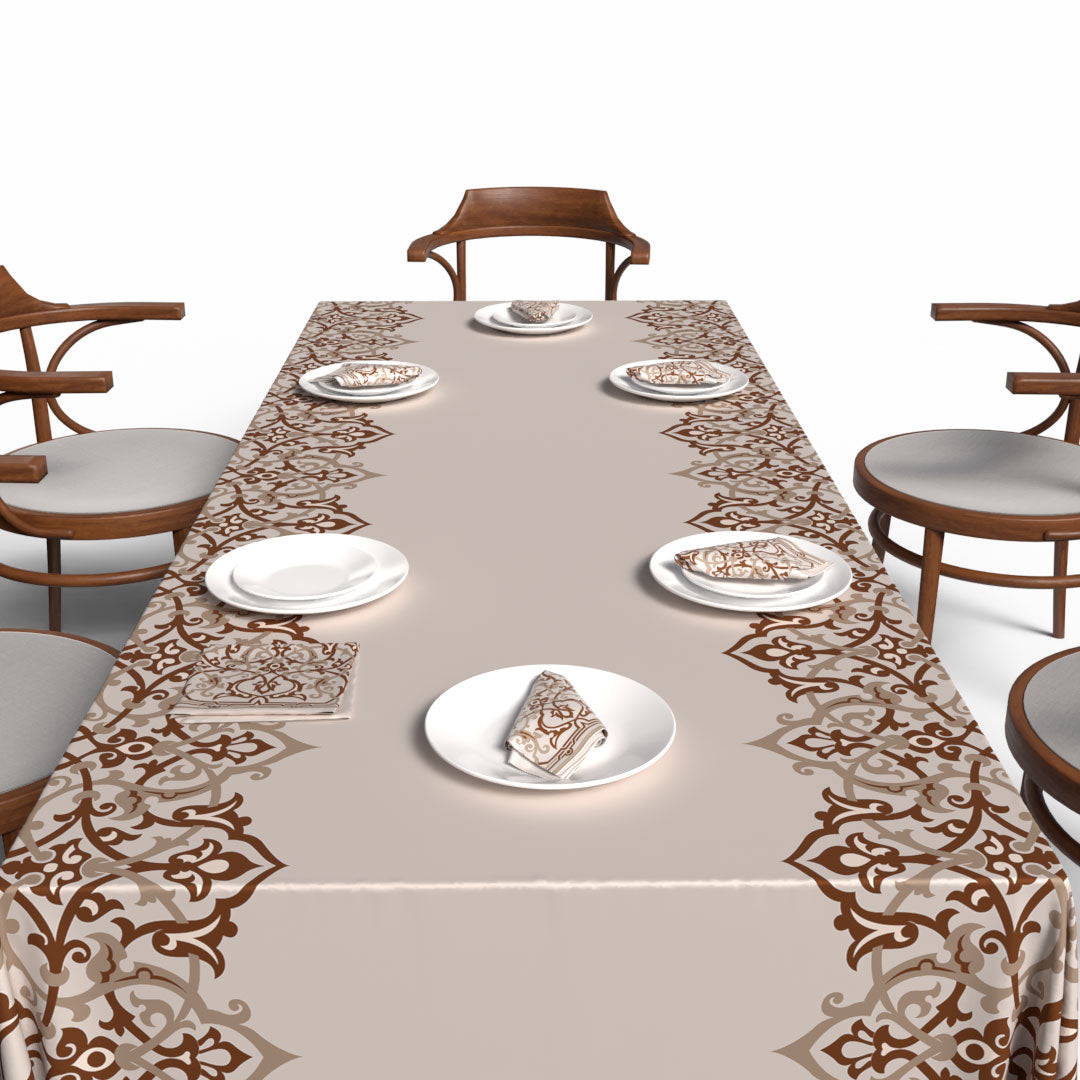 طقم مفارش الطاولة + المناديل القماشية - اطلس