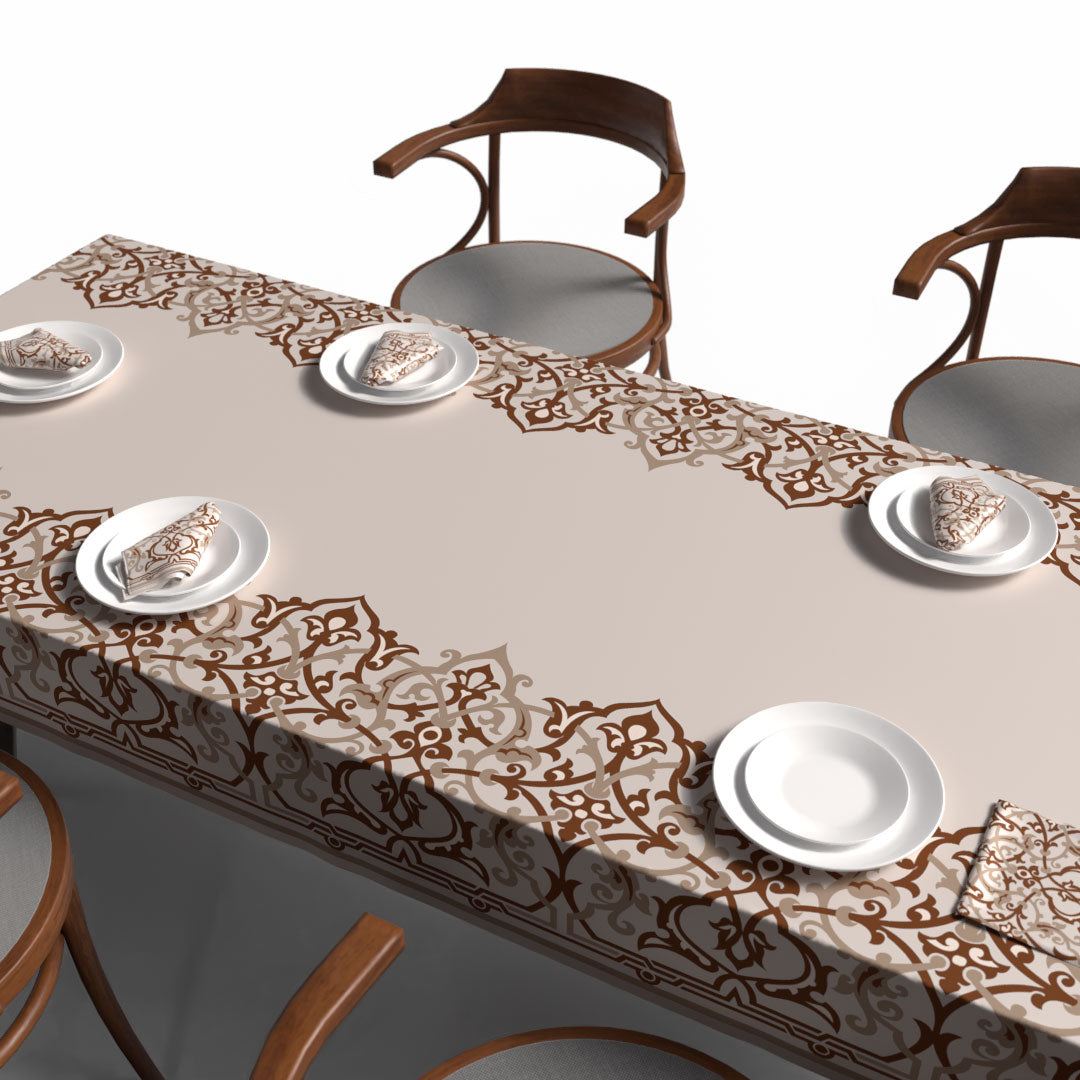 طقم مفارش الطاولة + المناديل القماشية - اطلس