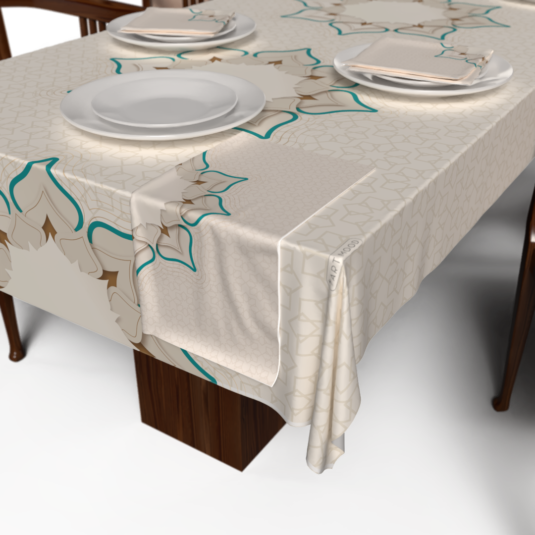 طقم مفارش الطاولة + المناديل القماشية - دره