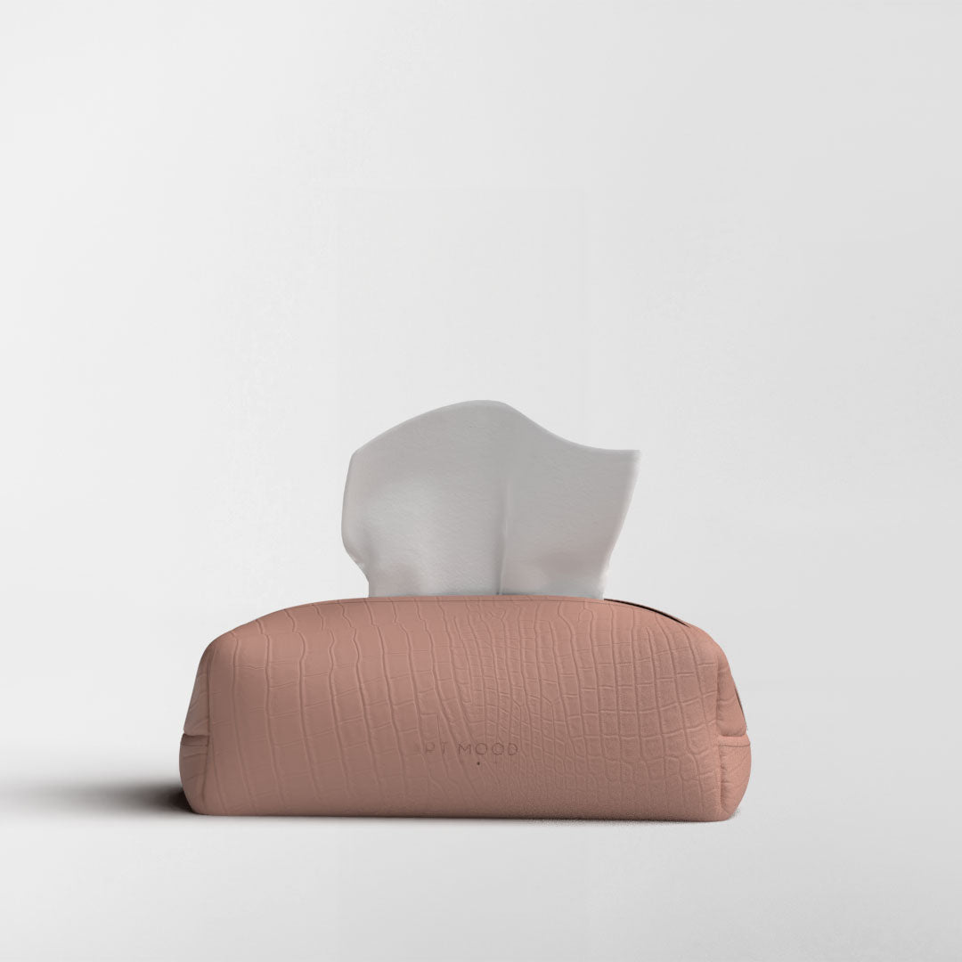Tissue Box - Rose 2 Leather
