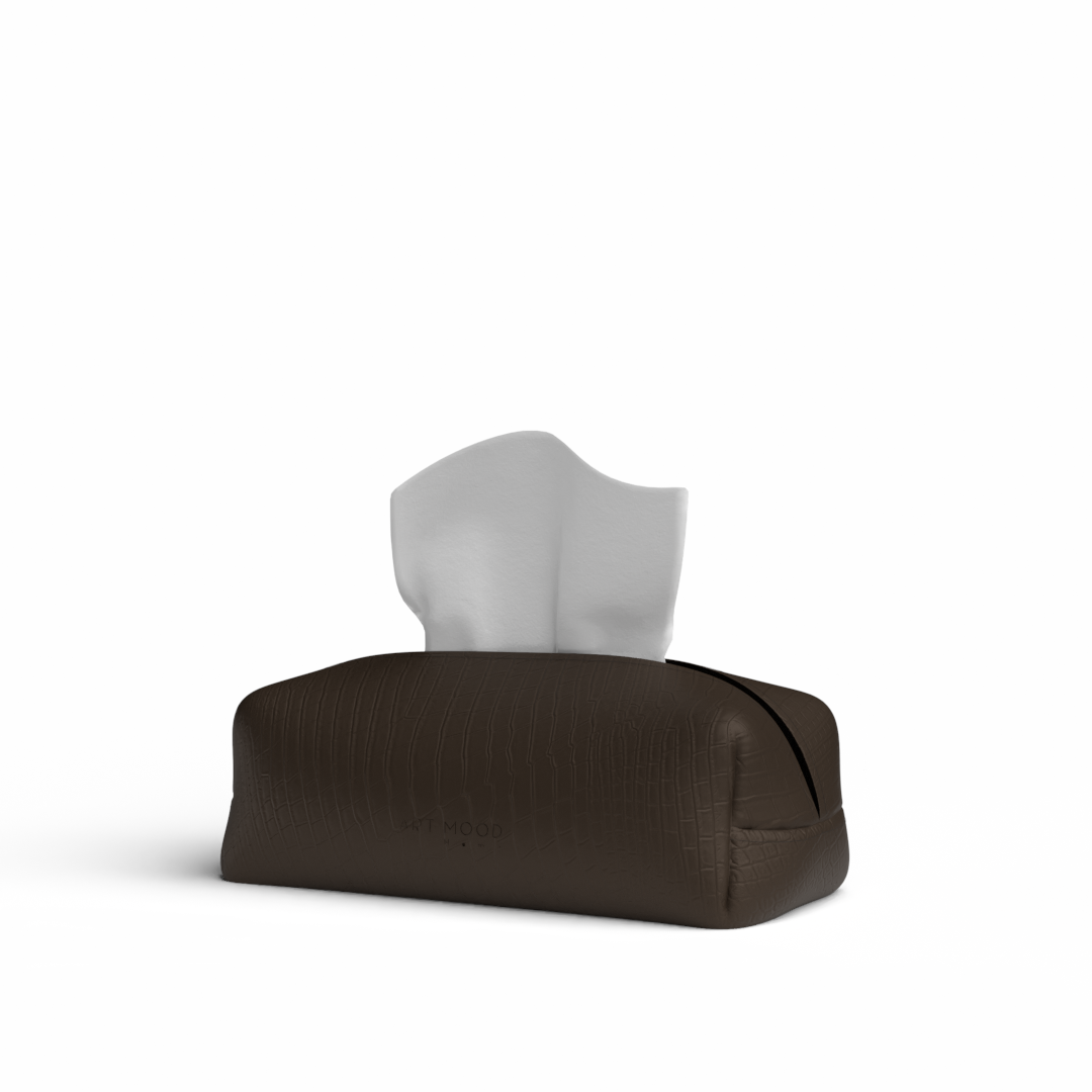 Tissue Box - Brown 2 Leather
