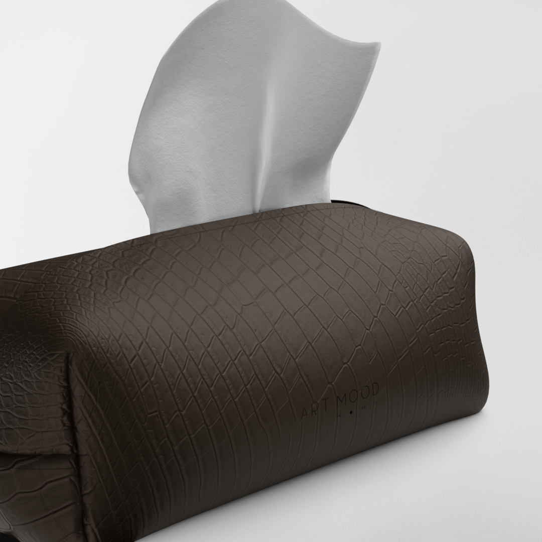 Tissue Box - Brown 2 Leather